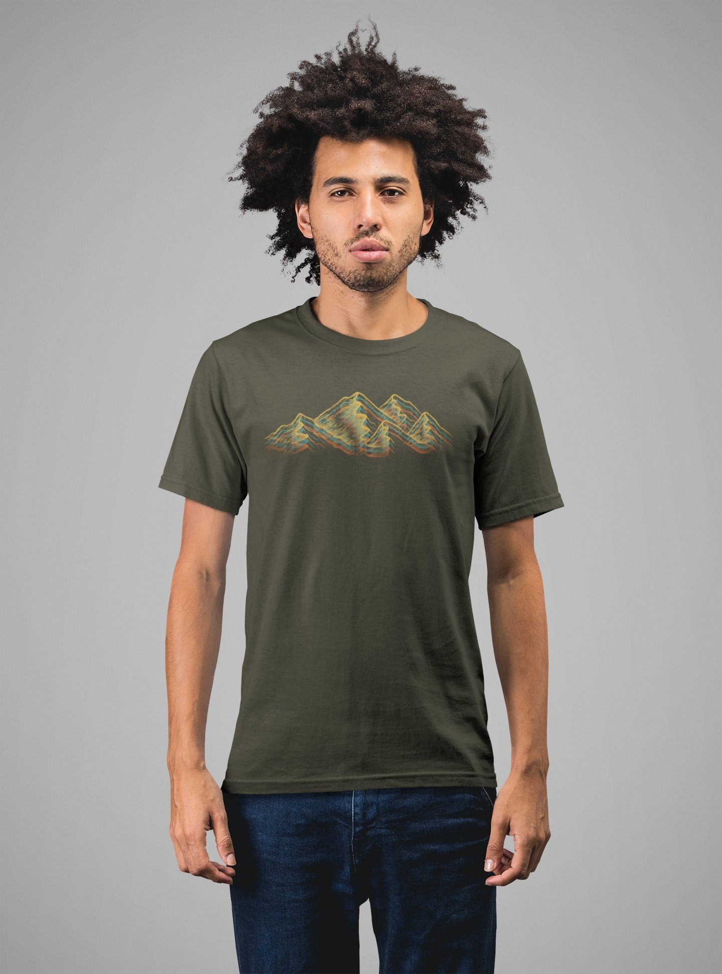 Baddery Print-Shirt Wander Shirt: "Alpen" - günstig online kaufen