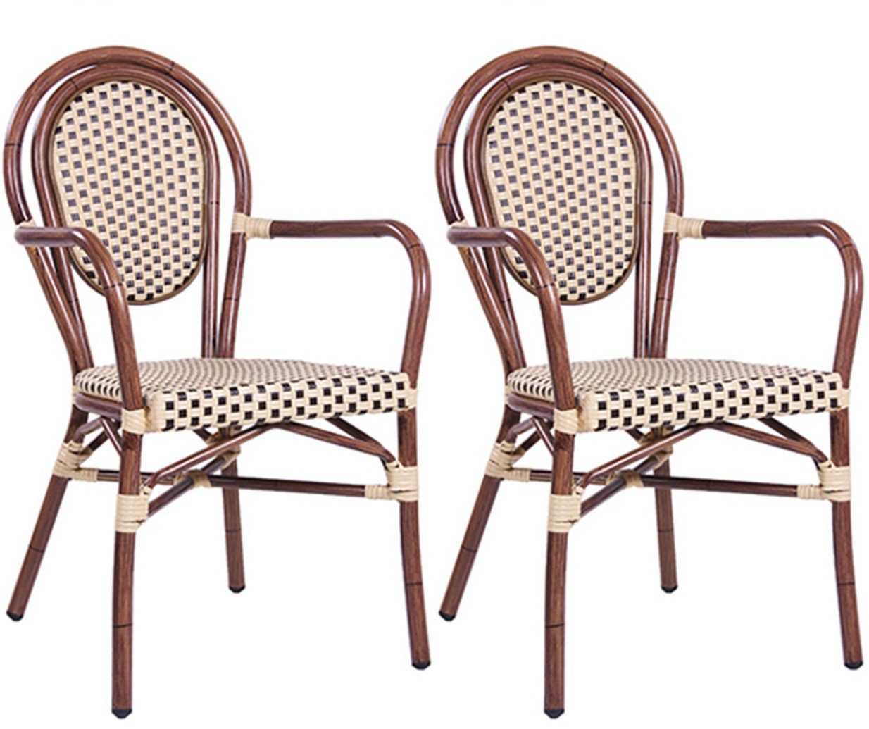 pemora Gartenstuhl Bistrostuhl Terrassenstuhl Outdoor-Stuhl 2-er günstig online kaufen