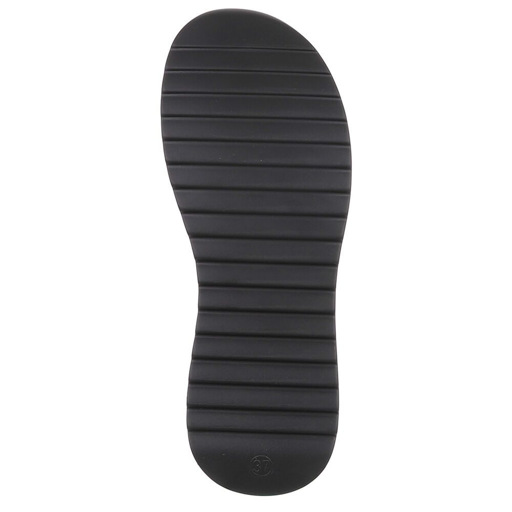 Ital-Design Damen Slipper mit Cut-outs und Komfortsohle Plateausandaletten (91849139) Keilabsatz/Wedge Keilsandaletten in Schwarz