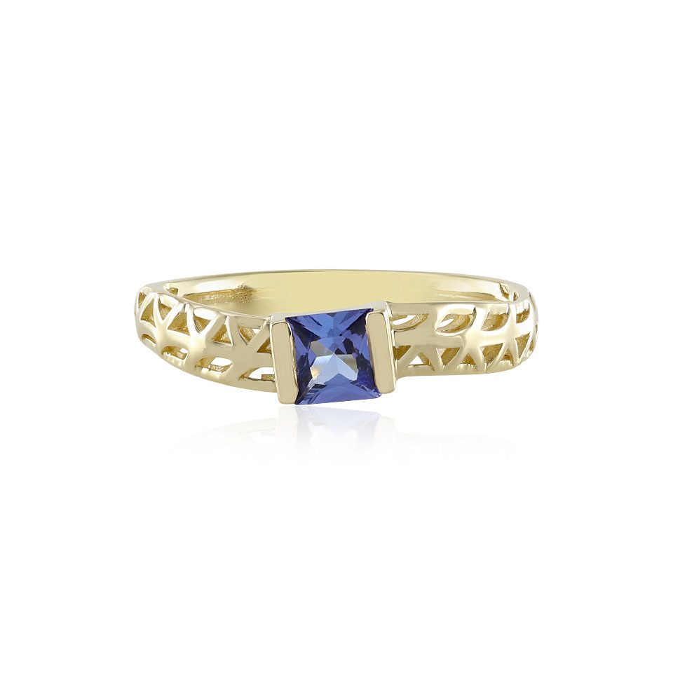 Cavill Goldring Prinzessinnenschliff Tansanit 9K Gold günstig online kaufen