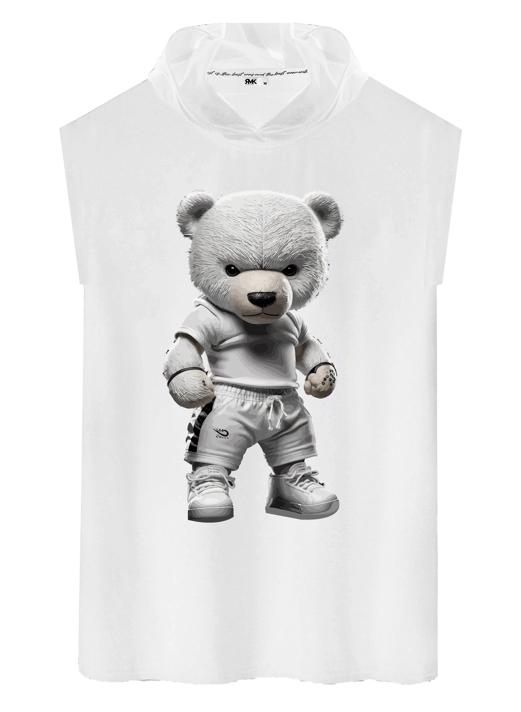 RMK Tanktop Herren Tanktop Muskelshirt Gym Ärmellos Shirt mit Teddybär Druc günstig online kaufen