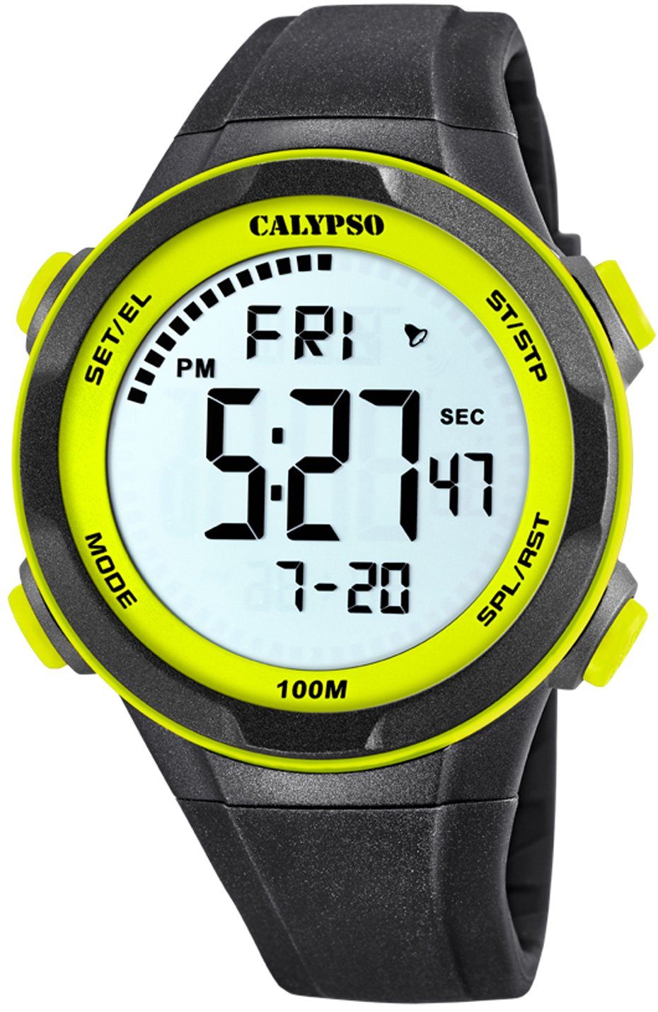 CALYPSO WATCHES Chronograph Digital For Man, K5780/1, Armbanduhr, Quarzuhr, Herrenuhr, Datum, Digitalanzeige, Stoppfunktion