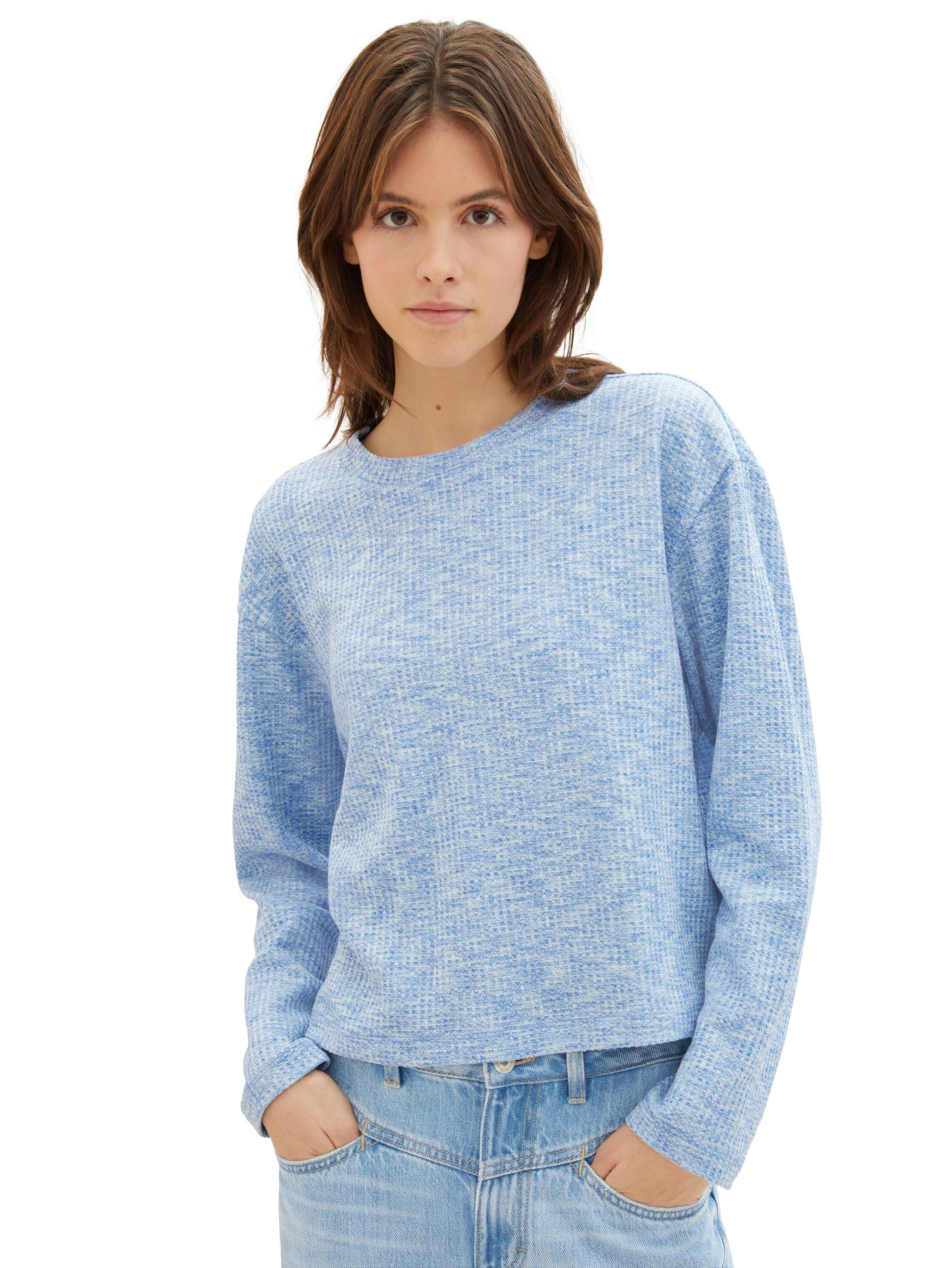 TOM TAILOR Denim Rundhalsshirt mit langen günstig online kaufen