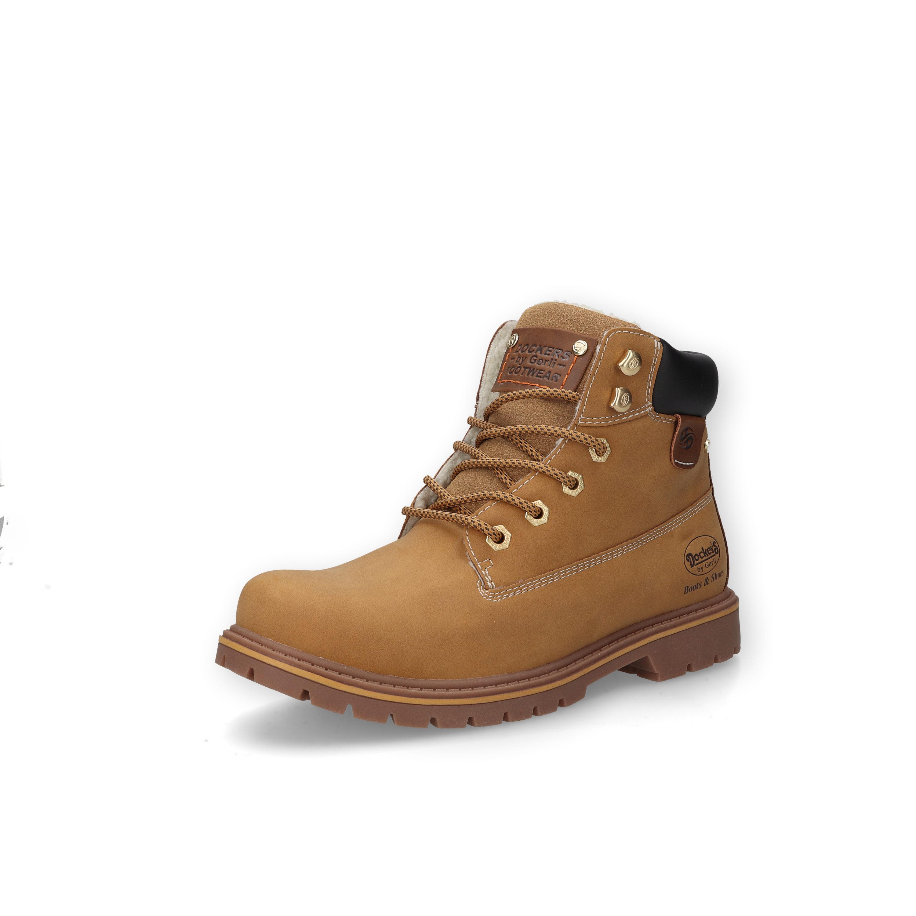 Dockers by Gerli Schnürboots Workerboots, Schnürstiefelette mit Schaftrandpolsterung