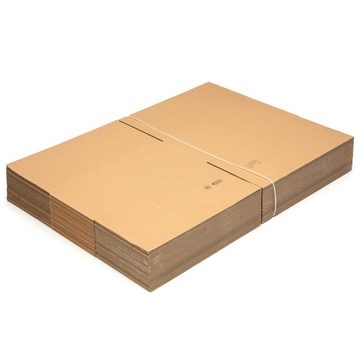 KK Verpackungen Versandkarton, 5 Faltkartons 580 x 580 x 250 mm Postversand Warenversand Wellpappkarton Braun