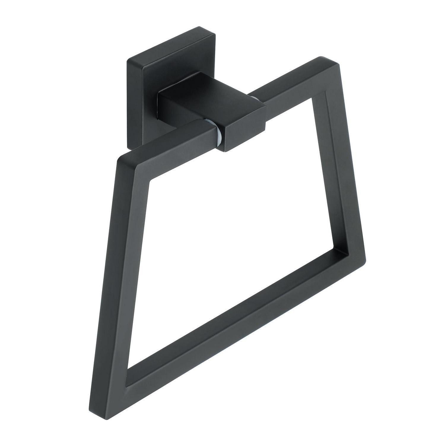 LuxusKollektion Handtuchring Handtuchring Edelstahl Schwarz