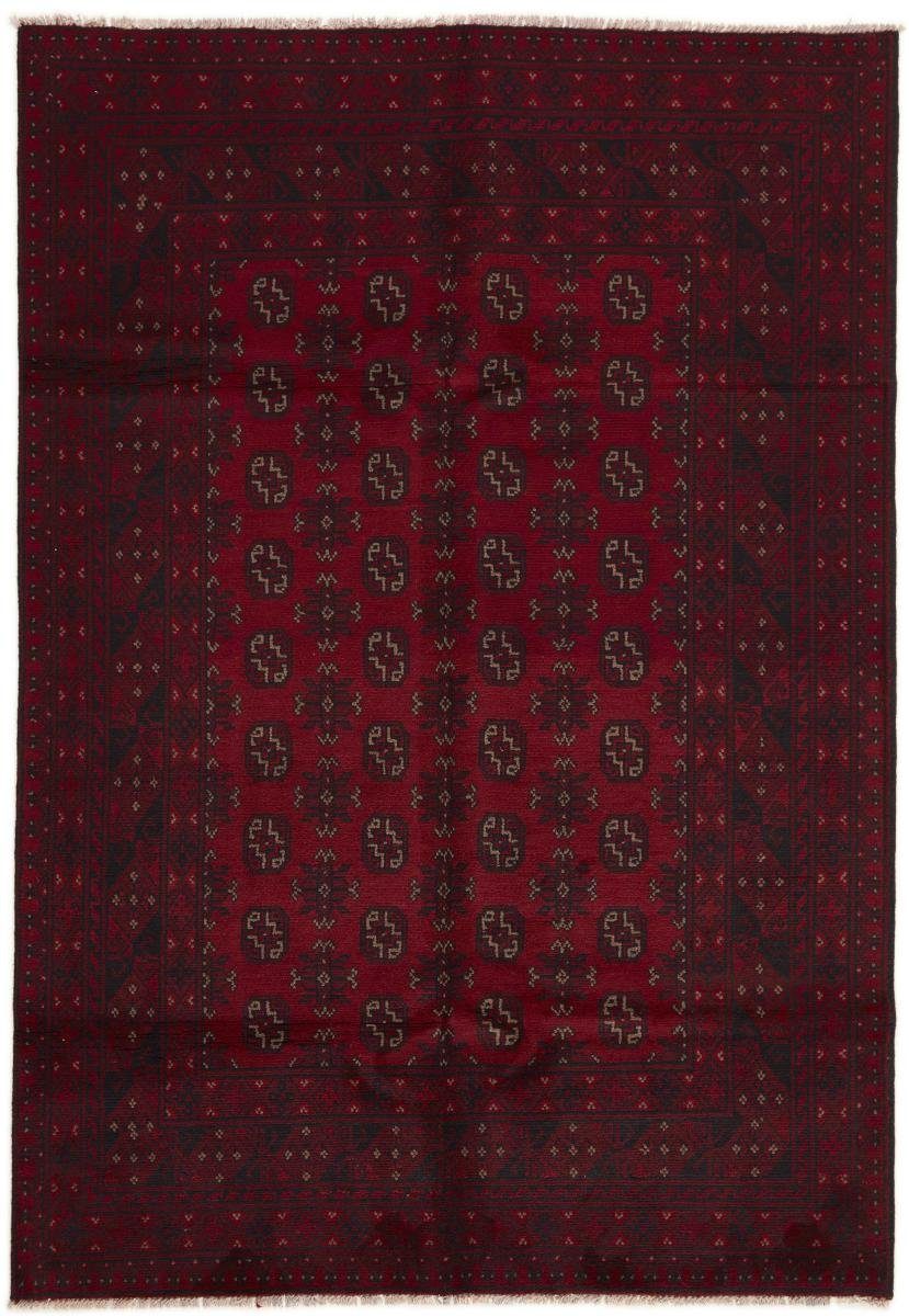Orientteppich Afghan Akhche 161x232 Handgeknüpfter Orientteppich, Nain Trading, rechteckig, Höhe: 6 mm