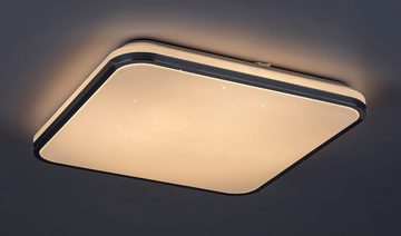 Rabalux LED Deckenleuchte "Linden" Metall, silber, rund, 72W, 5800lm, ø455mm, dimmbar mit Leuchtmittel Dimmart: mit Fernbedienung mit Memoryfunktion mit Timer