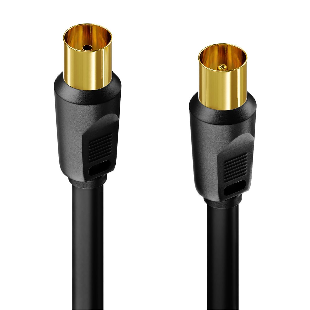 deleyCON deleyCON 1m TV Antennenkabel Koaxial Kabel HDTV DVB-T DVB-T2 Radio TV-Kabel