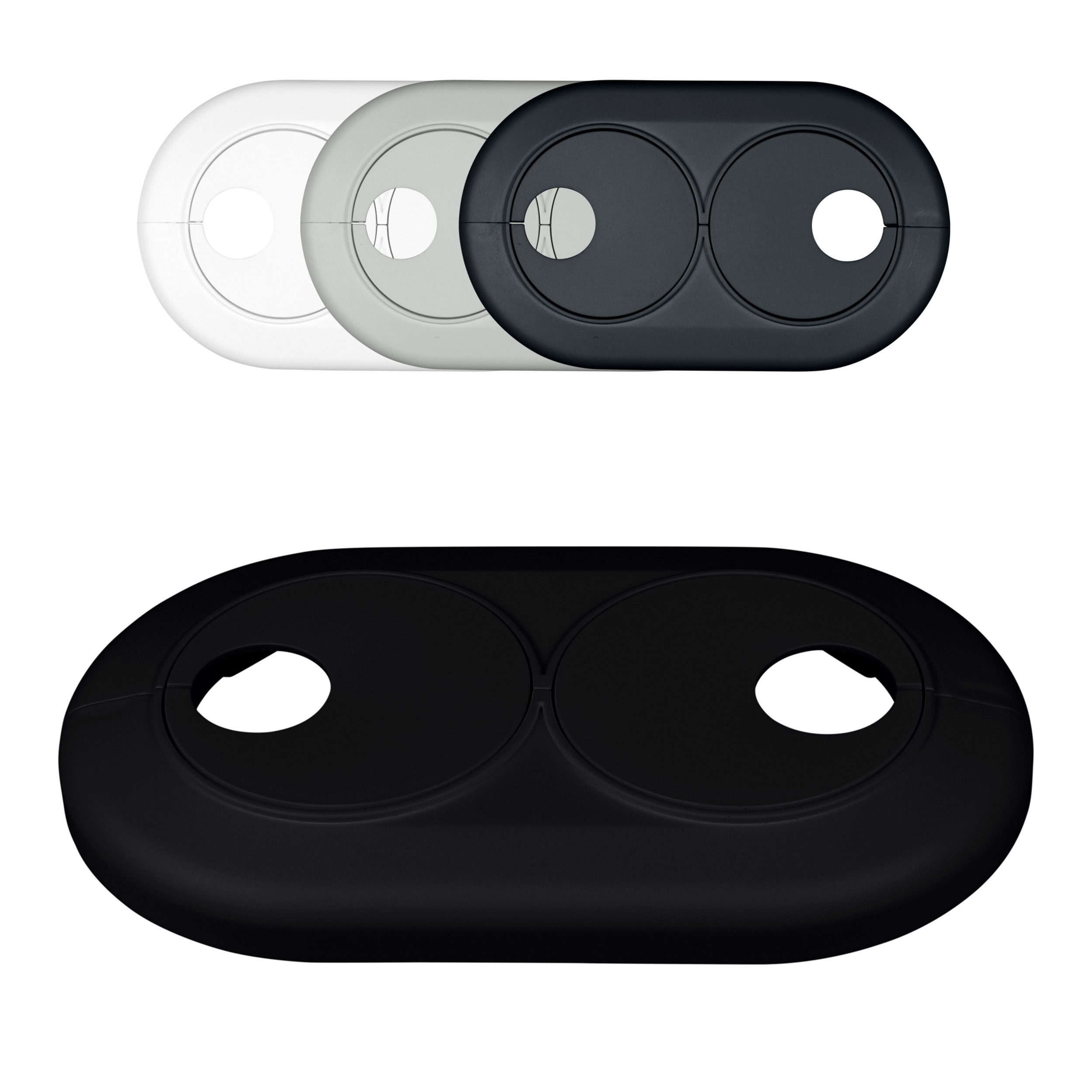 FUX Heizungsverkleidung Doppel Heizungsrohr Rosette, Rohrabstand variabel, günstig online kaufen