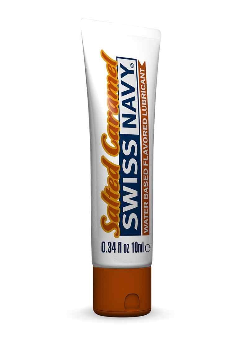 SWISS NAVY Gleitgel Swiss Salted Lubricant 10ml/0,35oz Caramel Flavored Navy