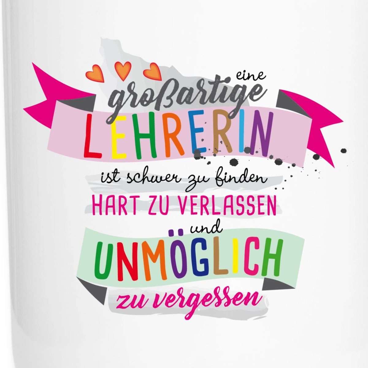 Spreadshirt Tasse Eine Großartig Lehrerin ist Schwer Zu Finden Thermobecher mit Henkel, Edelstahl