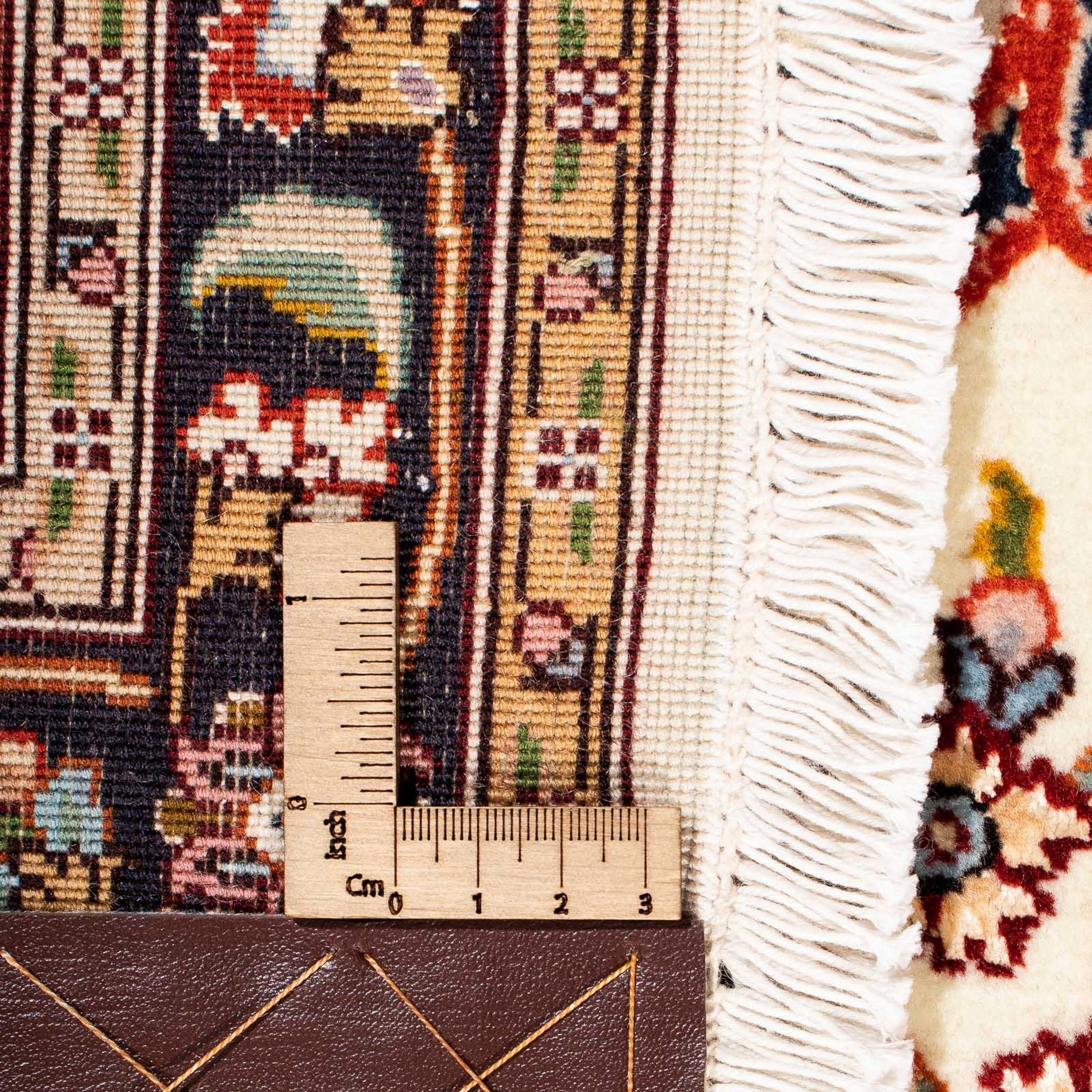 Orientteppich Perser morgenland, 7 x - Royal mit Höhe: cm 201 beige, Einzelstück - Täbriz Zertifikat 303 - mm, Handgeknüpft, - Wohnzimmer, rechteckig