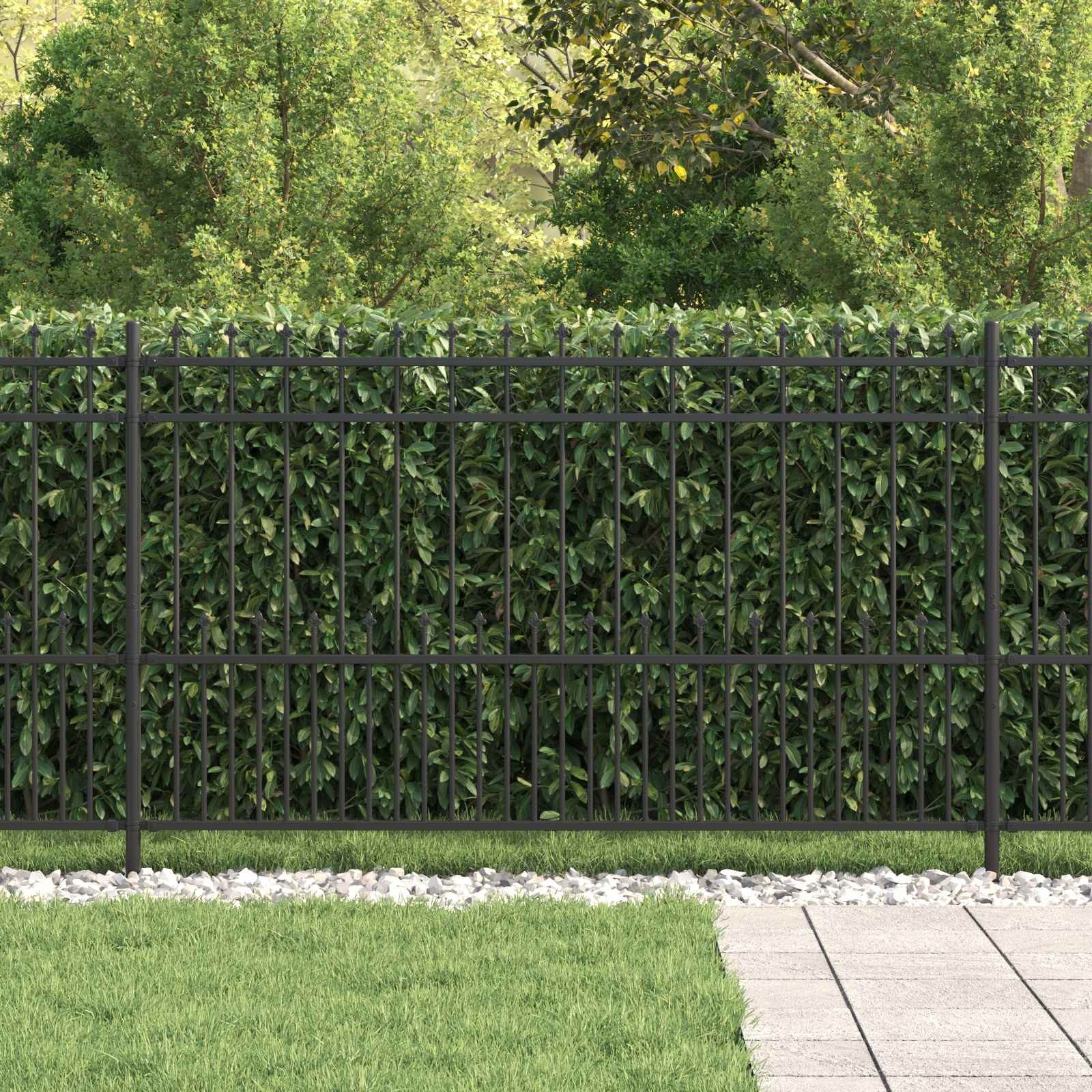 vidaXL Gartenzaun Spike-Ringzaun HORST Schwarz, (1-St)