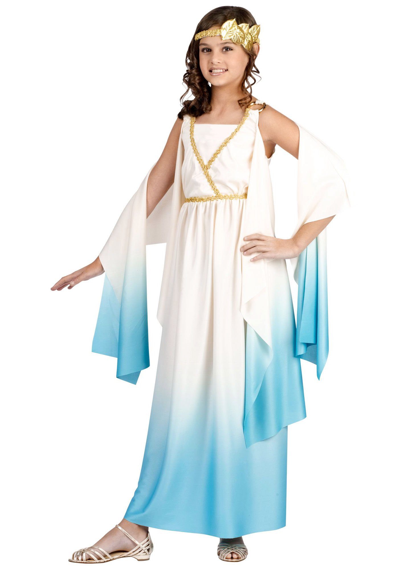 Fun World Kostüm Göttin des Olymps Kostüm für Mädchen, Einfach göttlich: Kleid im Stil der griechischen und römischen Antike