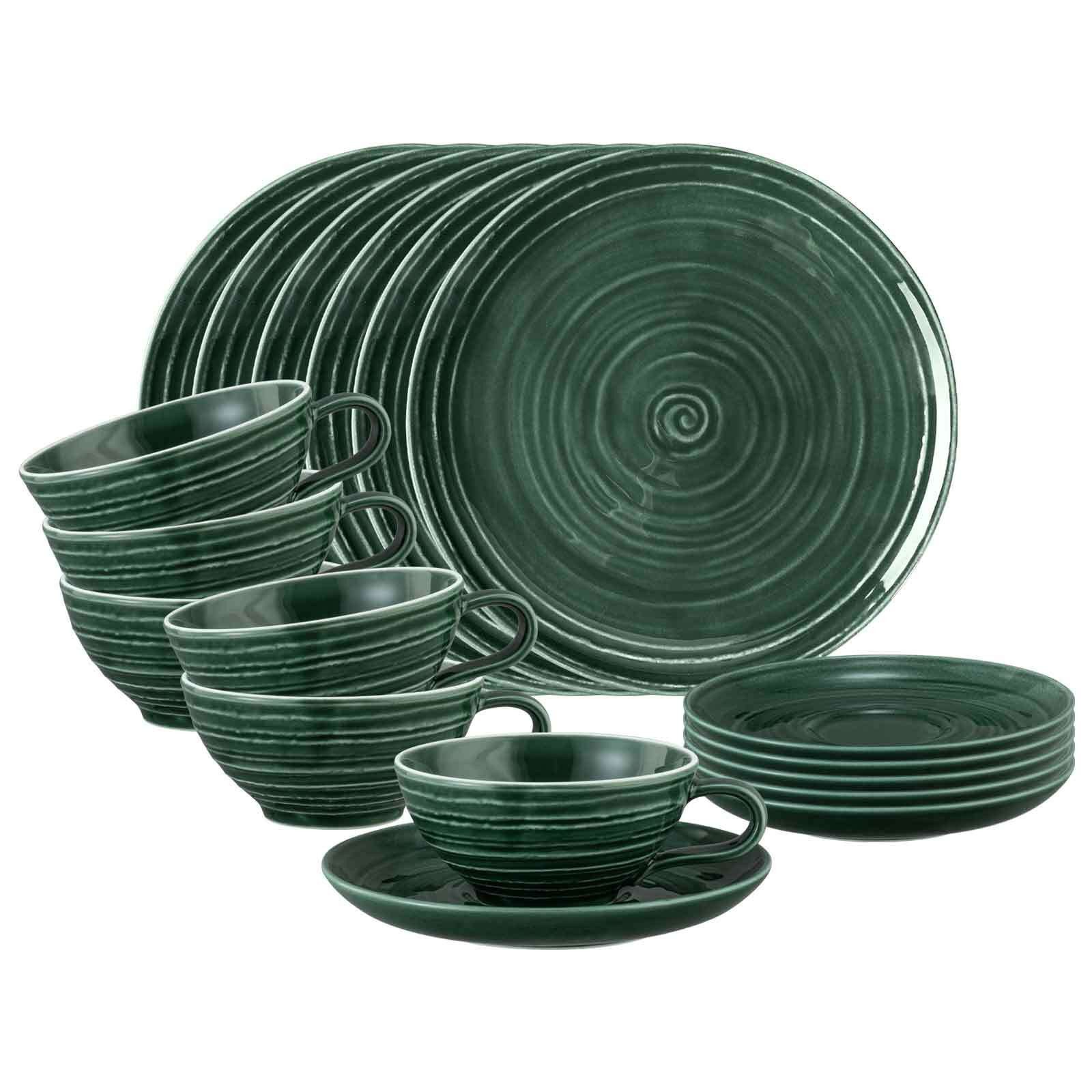 Seltmann Weiden Kombiservice Terra Teeservice 18er Set (18-tlg), Porzellan