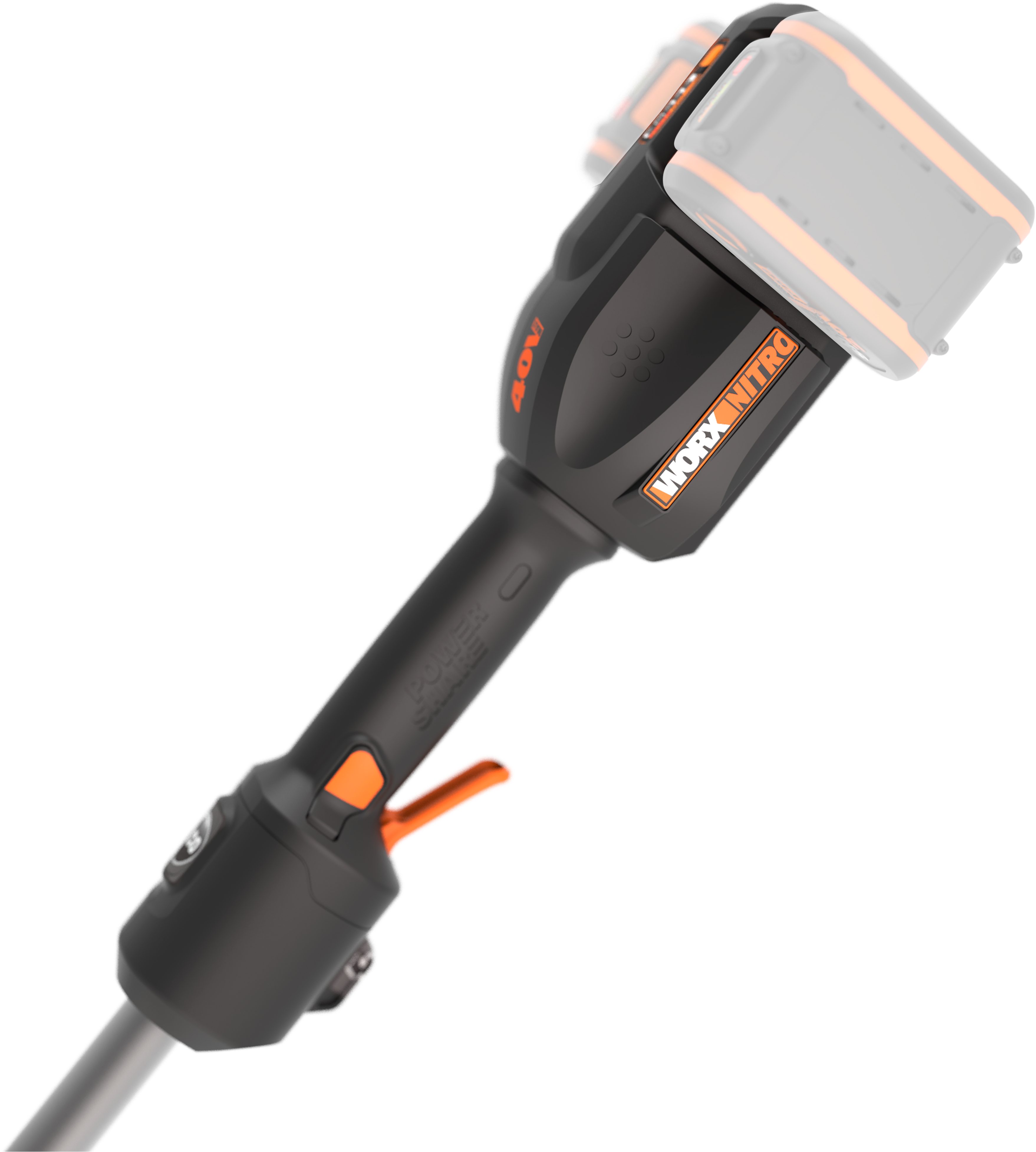 Worx Akku-Rasentrimmer Nitro WG185E.9, 38 cm Arbeitsbreite Faden, bürstenloser Motor, max. 4m Fadenlänge, ohne Akku und Ladegerät