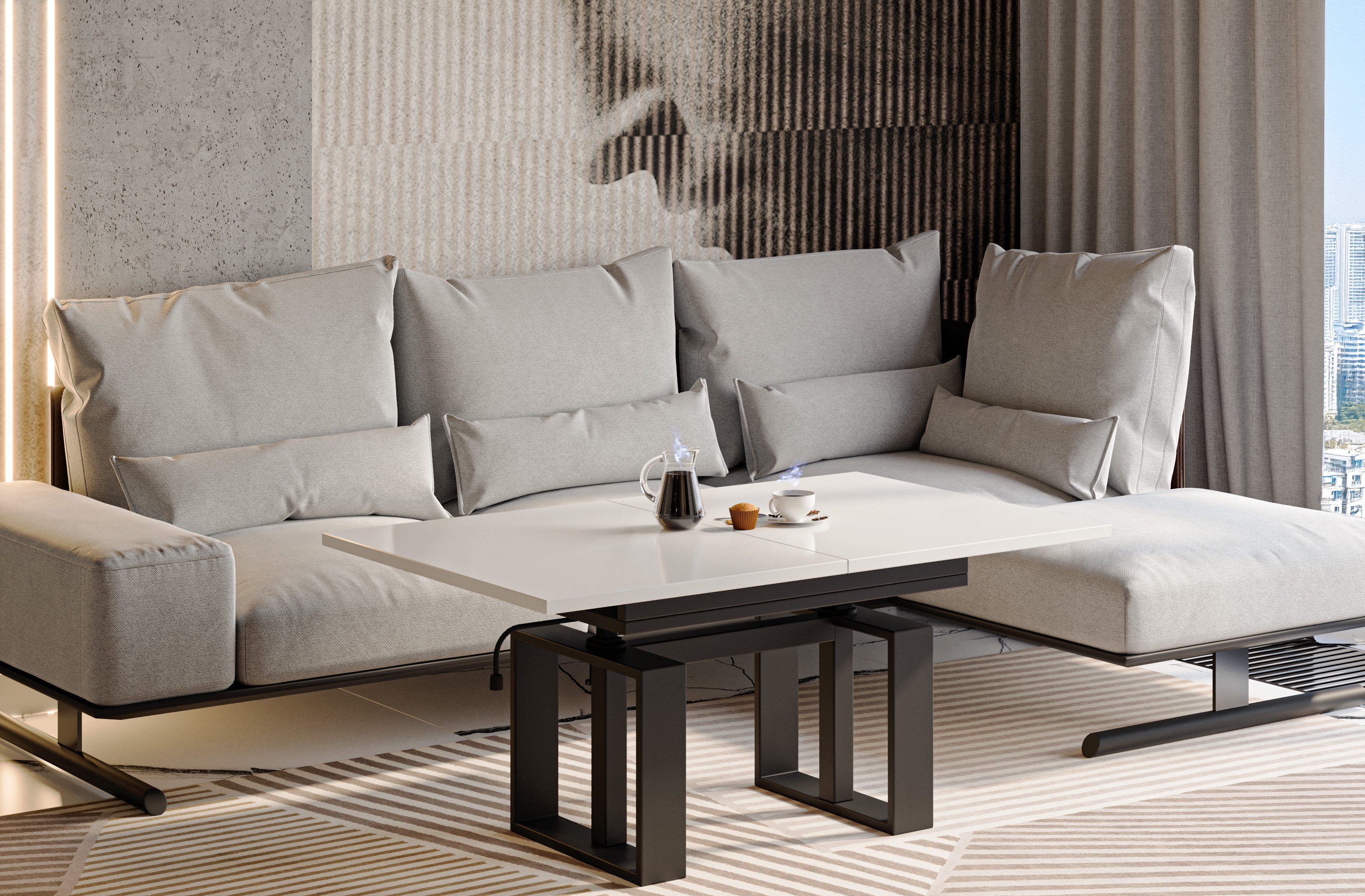 Endo-Moebel Couchtisch Empoli - ausziehbar 110-170cm günstig online kaufen