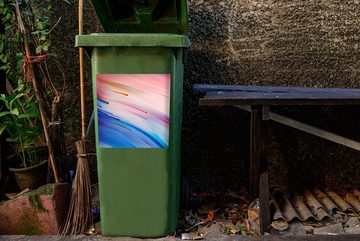 MuchoWow Wandsticker Abstrakt - Regenbogen - Ausmalen (1 St), Mülleimer-aufkleber, Mülltonne, Sticker, Container, Abfalbehälter