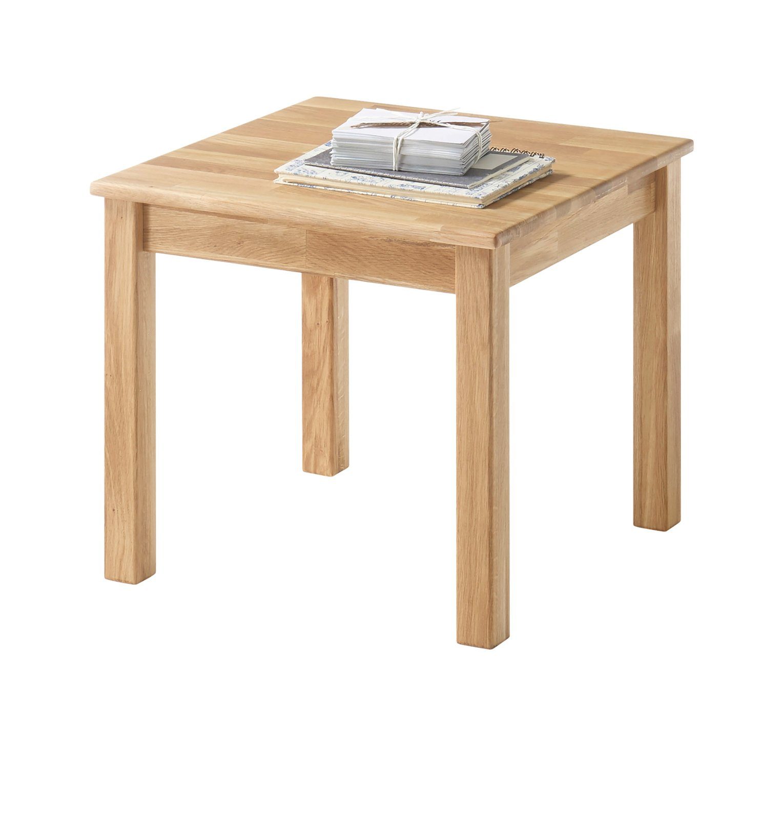 MCA furniture Couchtisch Alfons (Wohnzimmertisch Wildeiche vollmassiv, wahlweise 50x50 oder 70x70 cm)