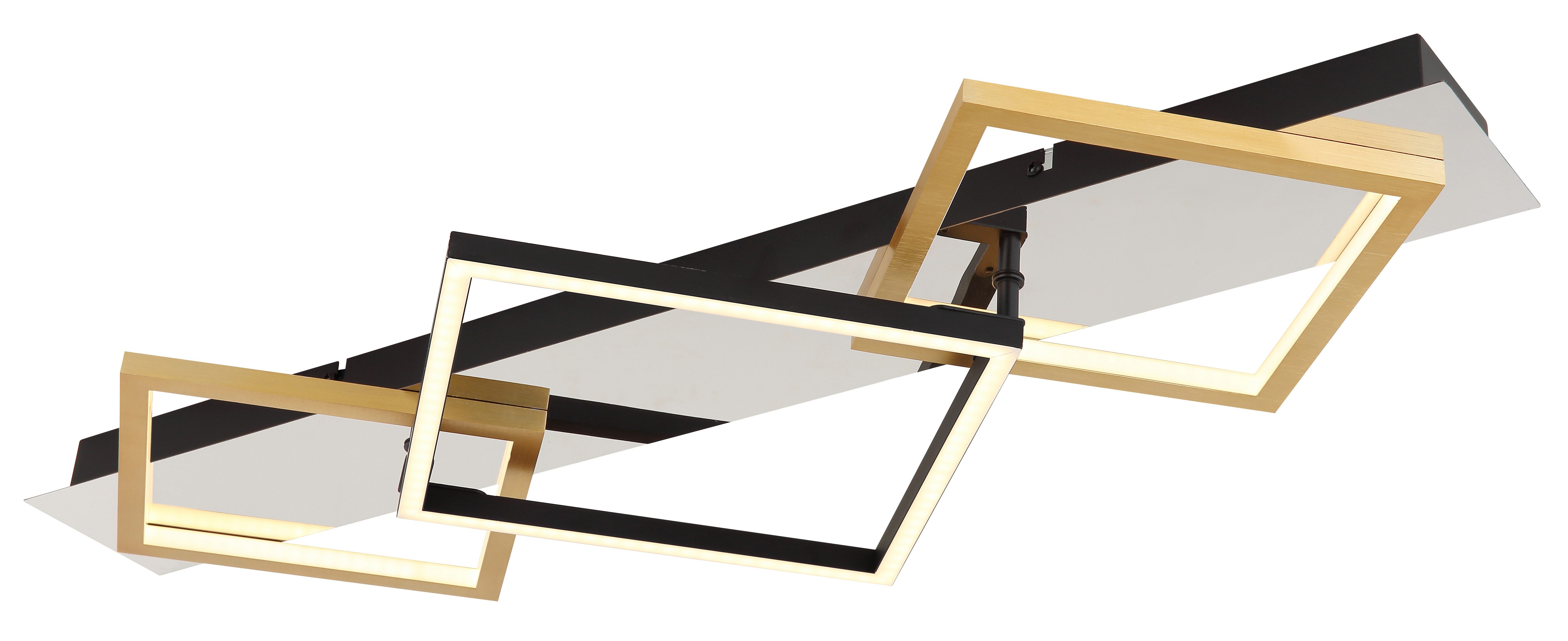 GLOBO LIGHTING LED Deckenleuchte LESINA, LED fest integriert, Warmweiß, Deckenlampe/Metall/goldfarben/3000K/Schlafzimmer/Wohnzimmer