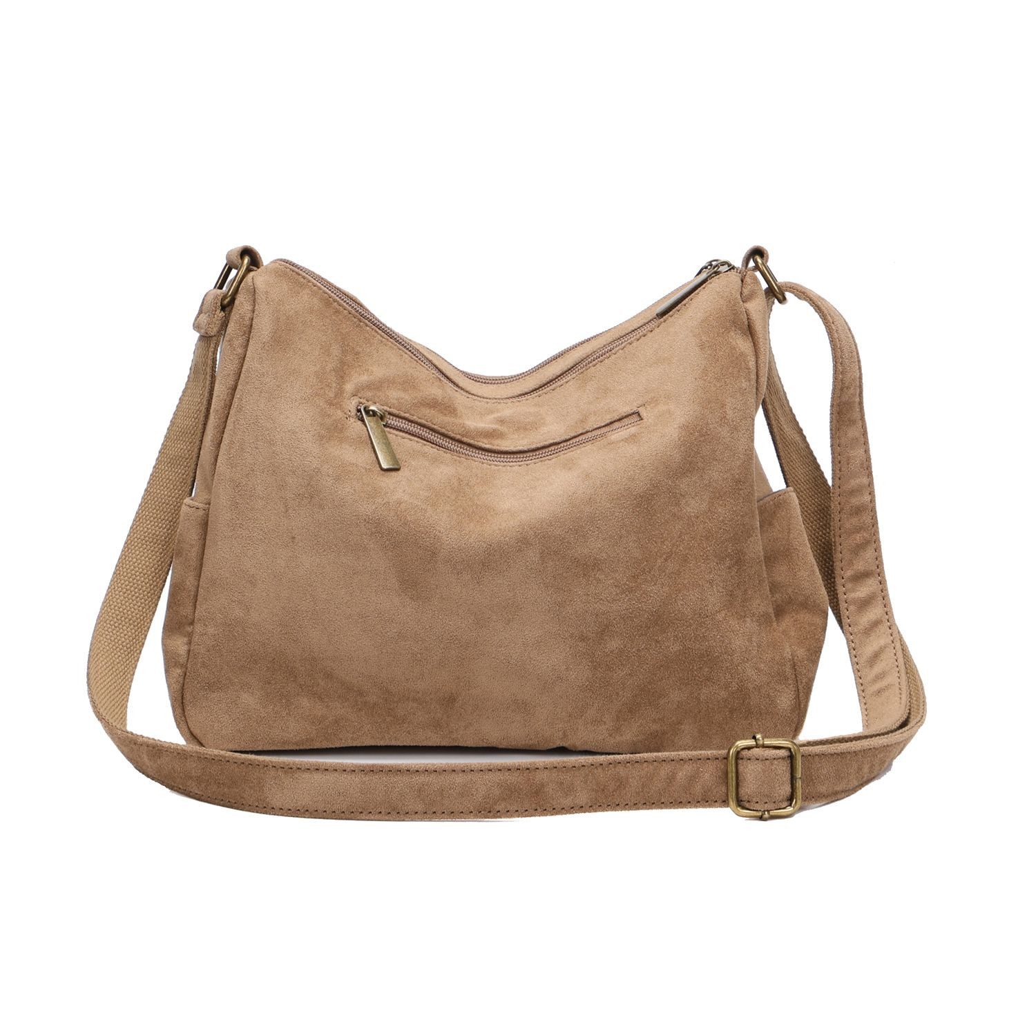 ITALYSHOP24 Schultertasche Damen Tasche Shopper Crossbody, als Handtasche, Umhängetasche, Hobo Bag tragbar