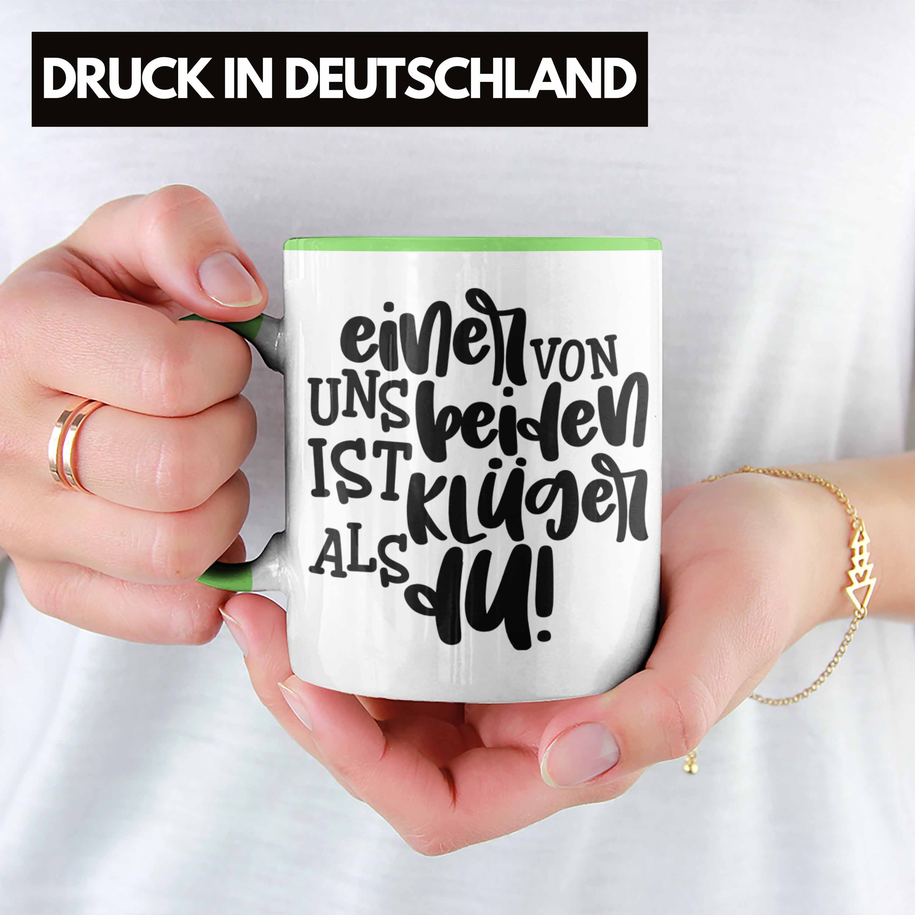 Lustige - Uns Beiden Kollege Klüger Als Spruch Einer Tasse mit Geschenk Von Trendation Grün Bruder Schwester Lieblingskollege Trendation Ist Vater Du Kollegin Tasse