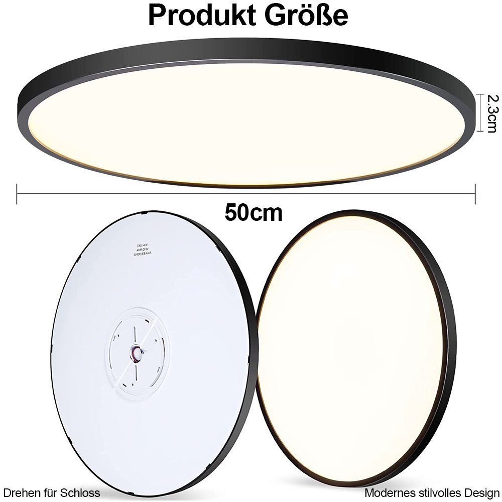 Qualra LED Deckenleuchte 3000K/4000K/6000K Dimmbar LED Deckenlampe Panel De günstig online kaufen
