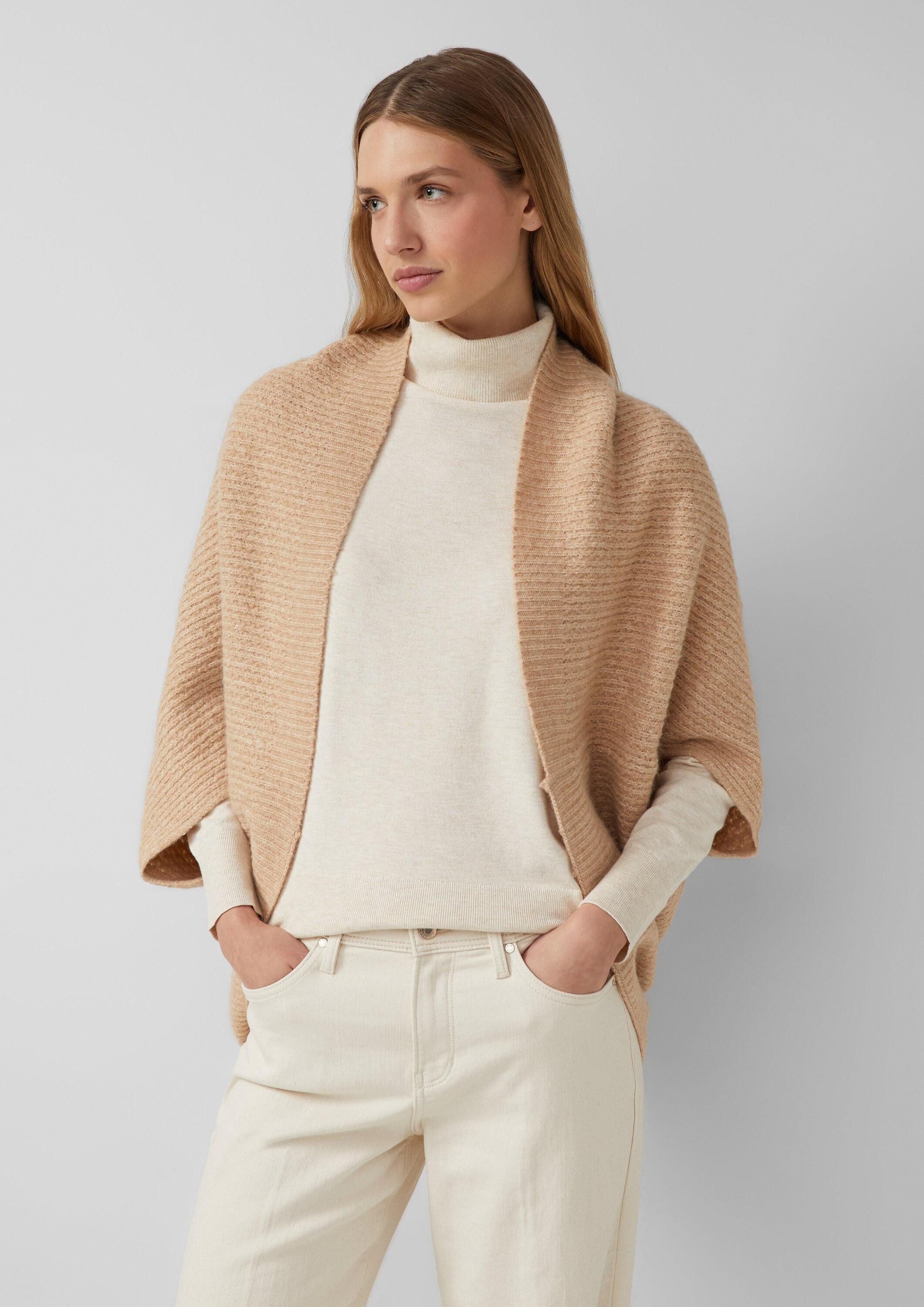 s.Oliver Poncho Indoor-Poncho O-Shape-Poncho aus Wollmix günstig online kaufen