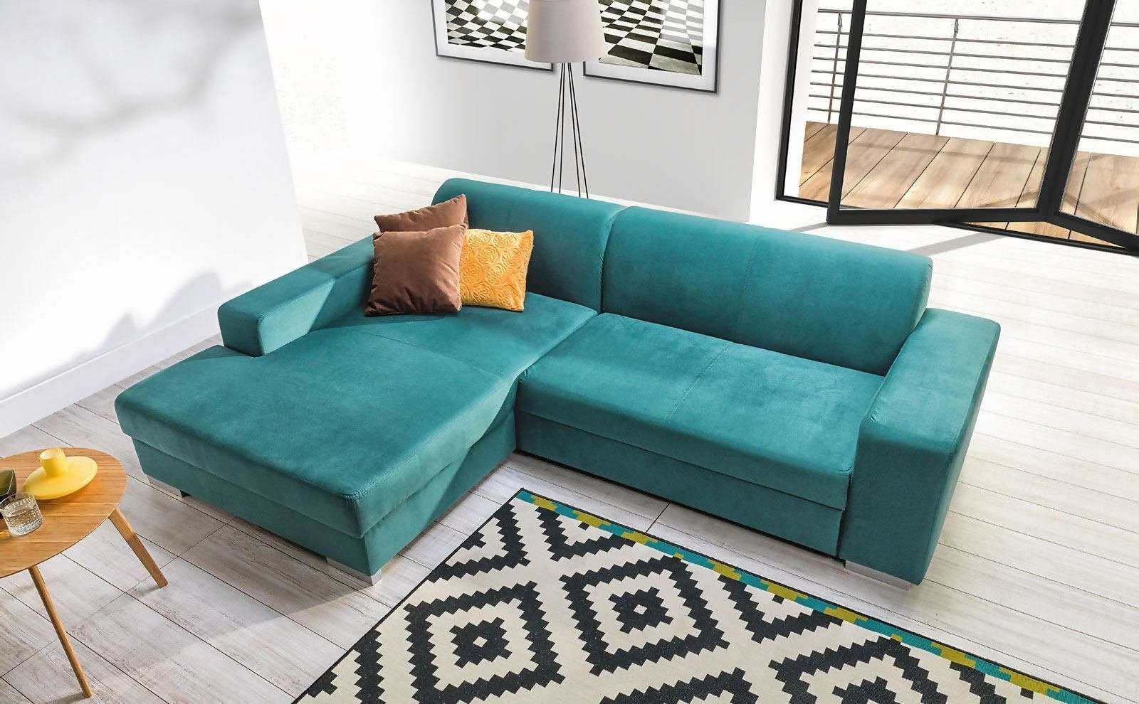 Made Stilvoll, Modernes Couch Luxus in Ecksofa JVmoebel Europe Schlafsofa Türkis Design Ecksofa