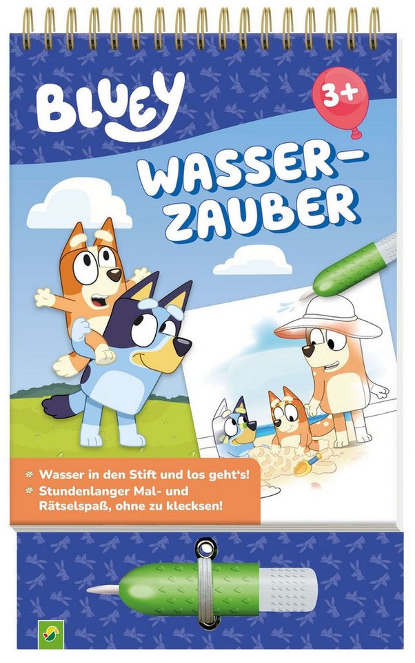 Bluey Malbuch Wasserzauber: Wassermalbuch ab 3 Jahren / Schwager & Steinlein Verlag