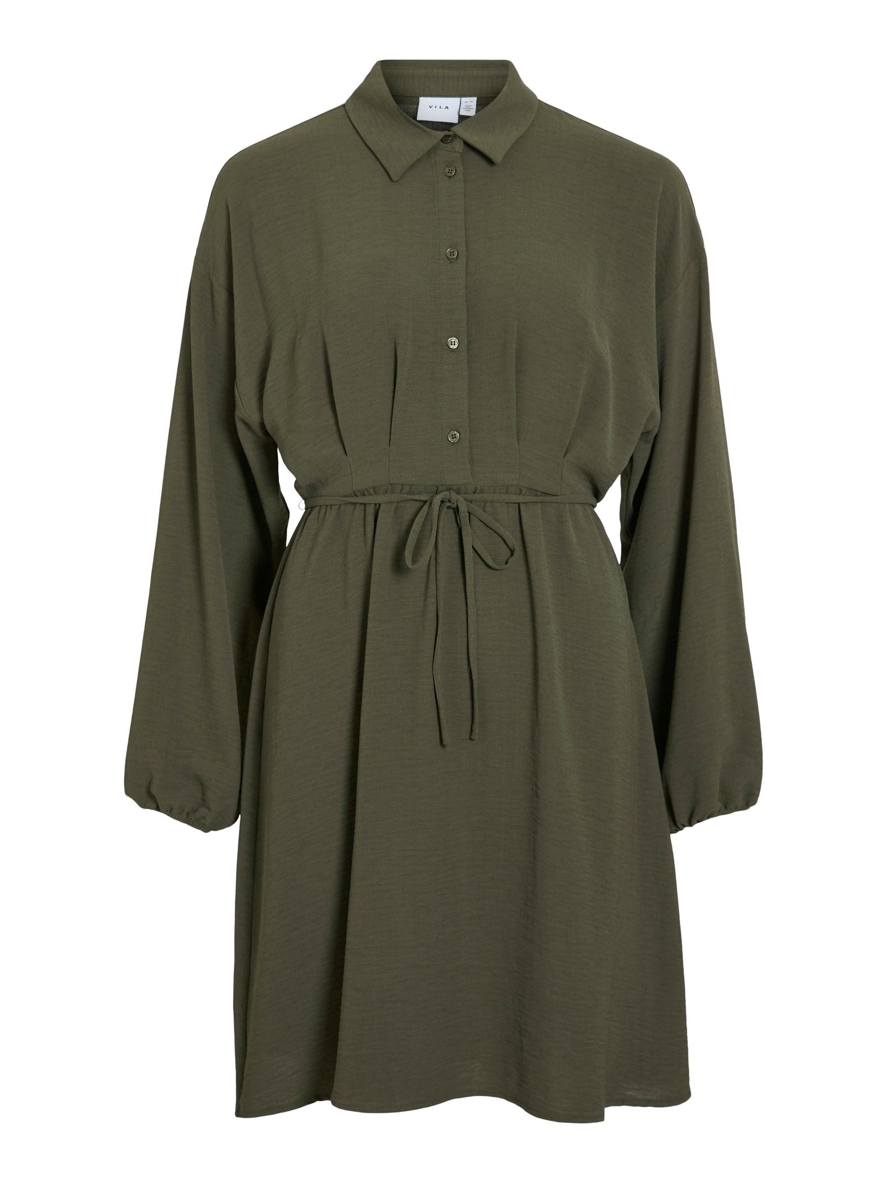 Vila Shirtkleid Mit Umlegekragen und durchgehender günstig online kaufen