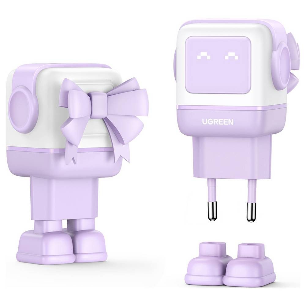UGREEN Uno RG USB Ladegerät 65 W 2x USB-C®, 1x USB-A Pink Innenbereich GaN USB-Ladegerät (GaN)