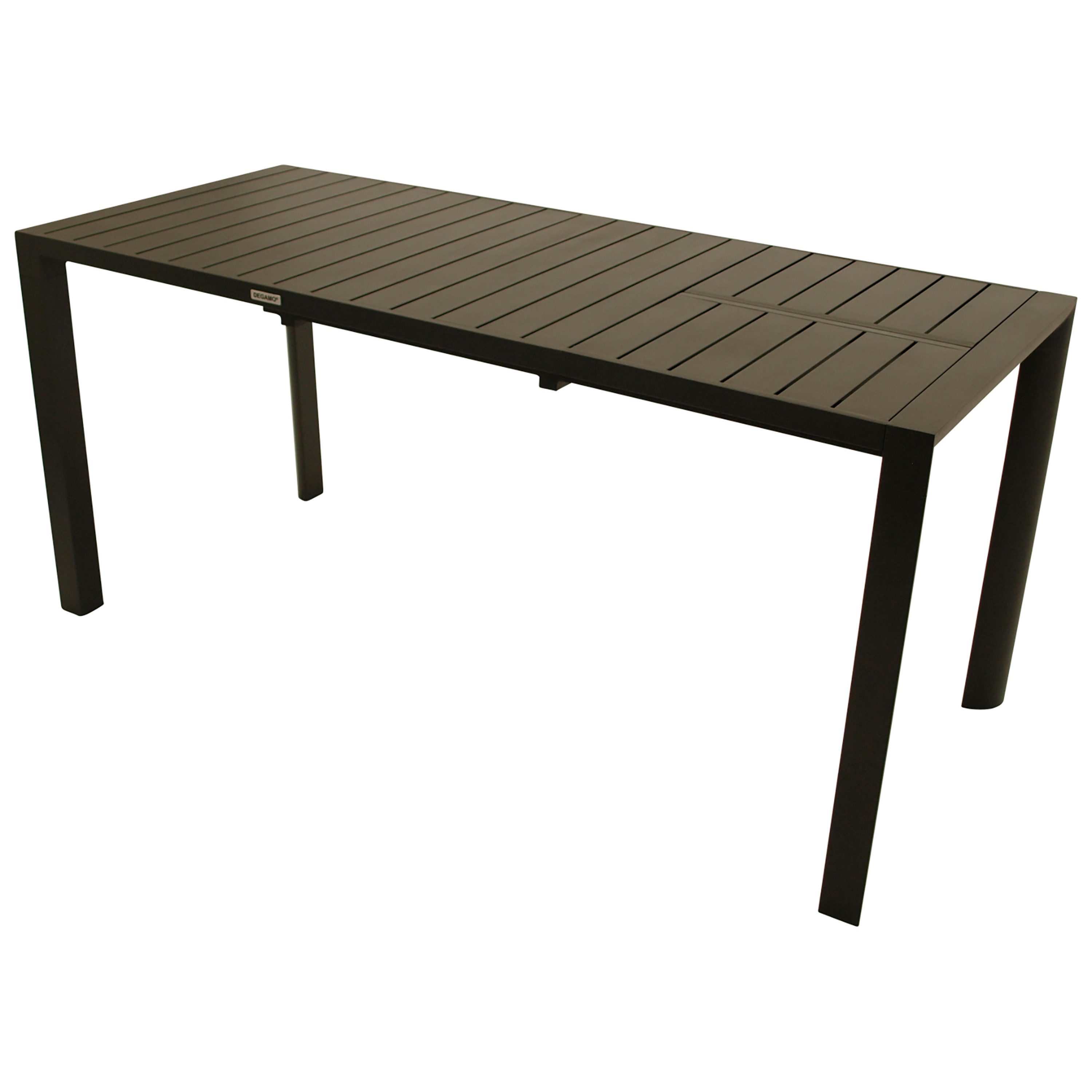 TPFGarden Gartentisch BRACHNELL (Ausziehtisch mit seitlicher Butterfly-Verlängerung - dunkelgrau, Hochwertiges Gestell - Aluminium - Justierbare Füsse), Outdoor Esstisch - Terrassentisch - Maße (BxHxT): 70 x 75 x 117/162 cm