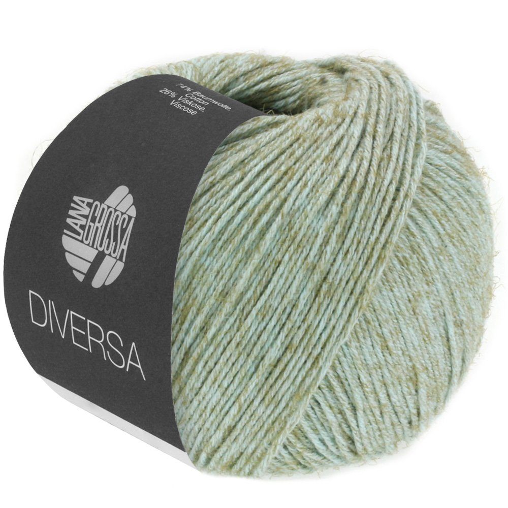 LANA GROSSA DIVERSA Häkelwolle, 210 m (leichtes Baumwoll-Mischgarn mit zartem Mélange-Effekt), 50 g