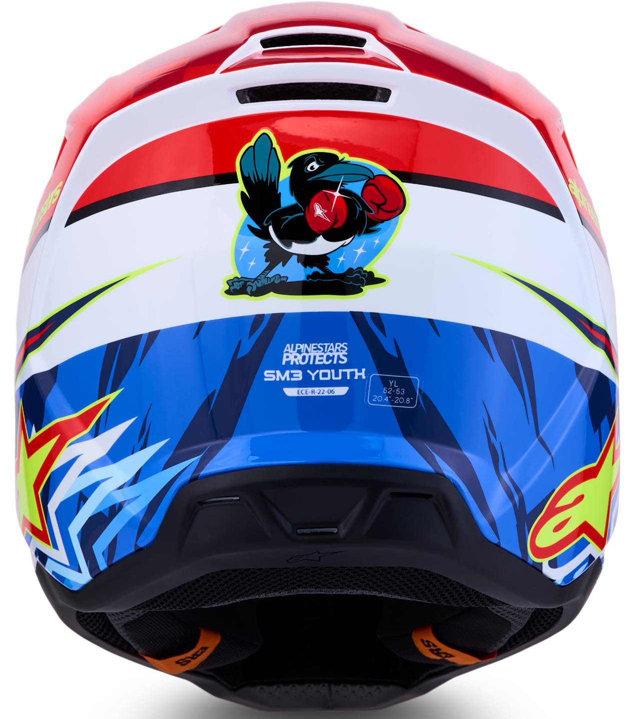 Alpinestars Motorradhandschuhe S-M3 Falcon Jugend Motocross Helm Notfallsystem-Polsterung (EQRS)