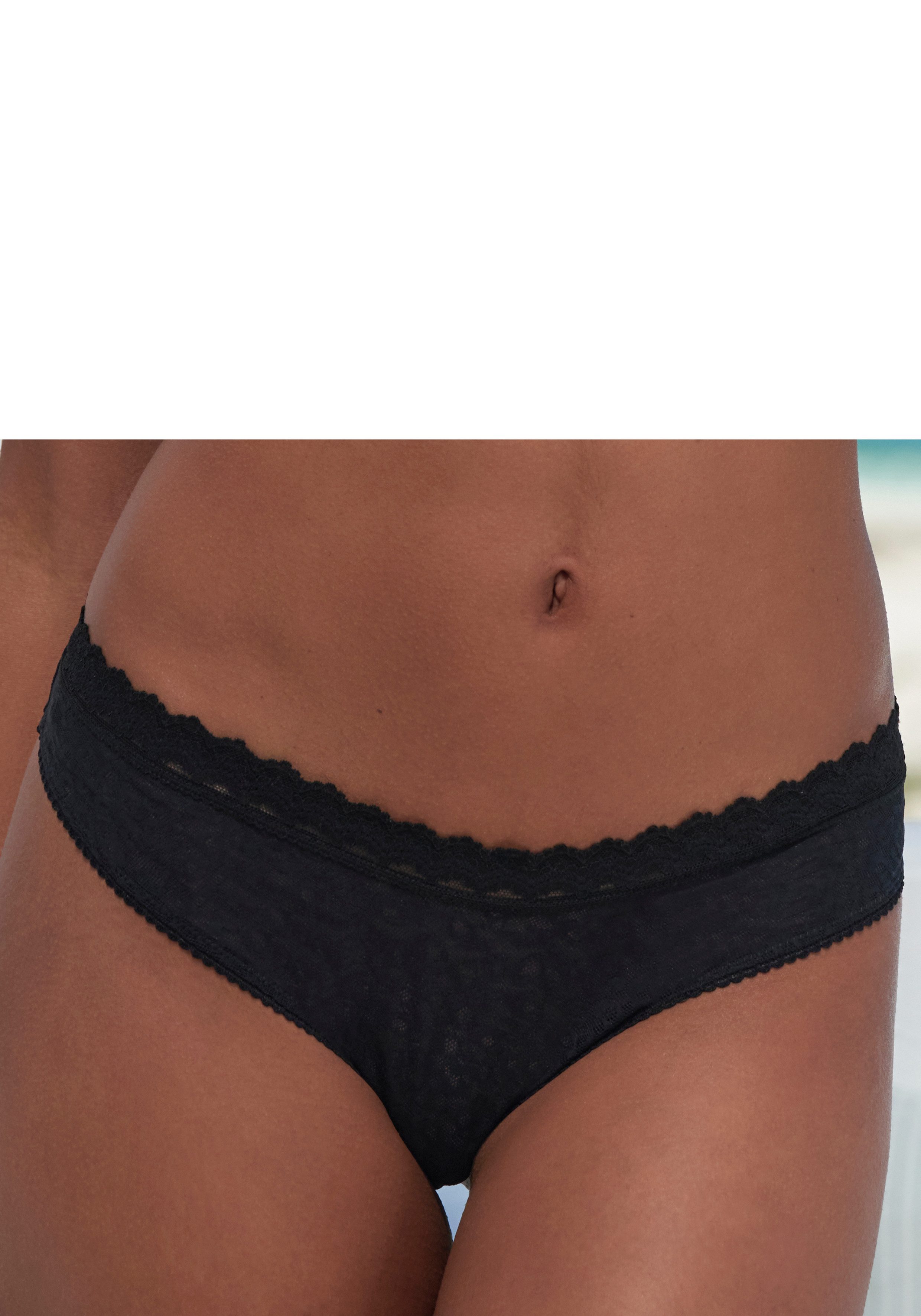 Vivance by Lascana Jazz-Pants-Slip aus Spitze mit Leo-Optik