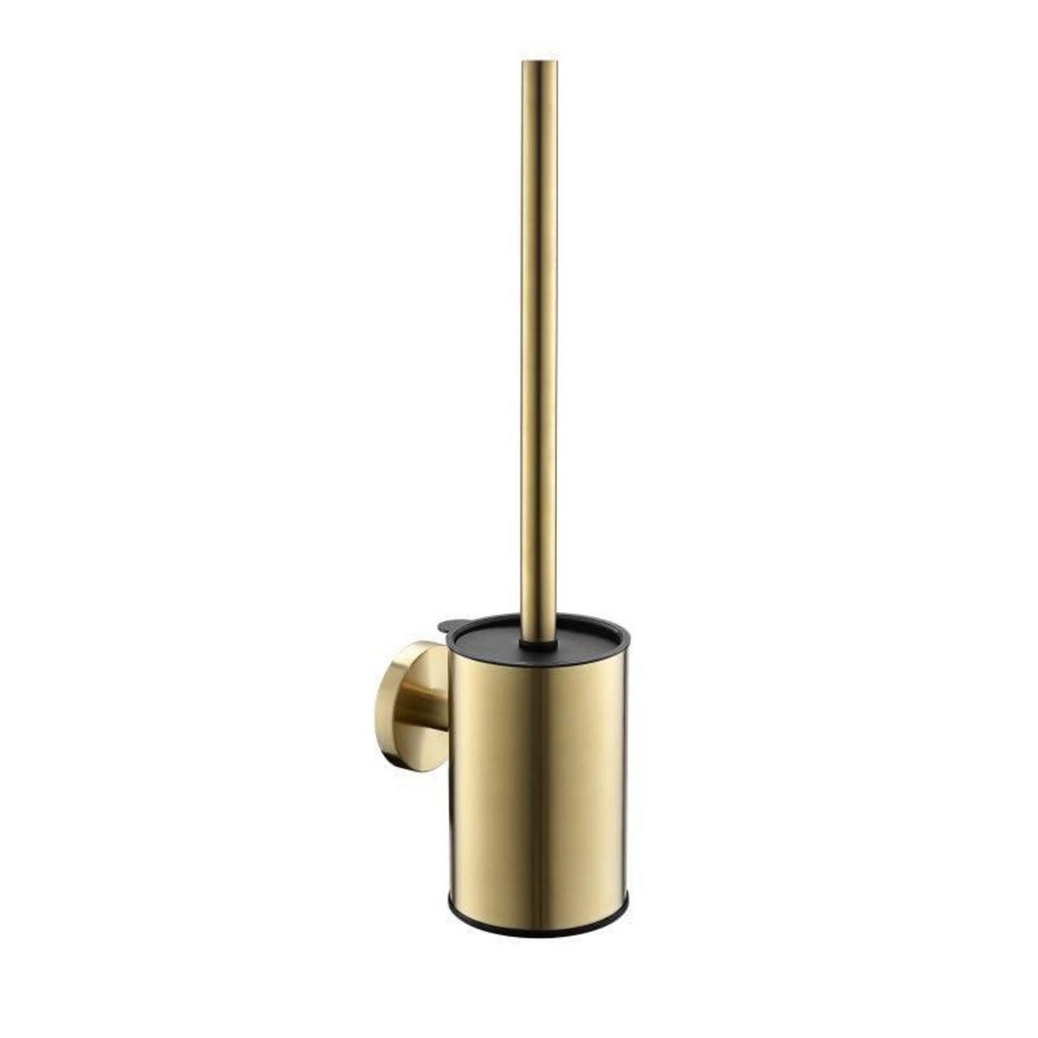 LuxusKollektion WC-Garnitur Toilettenbürste Edelstahl Wandhalter Gold, (1-tlg)