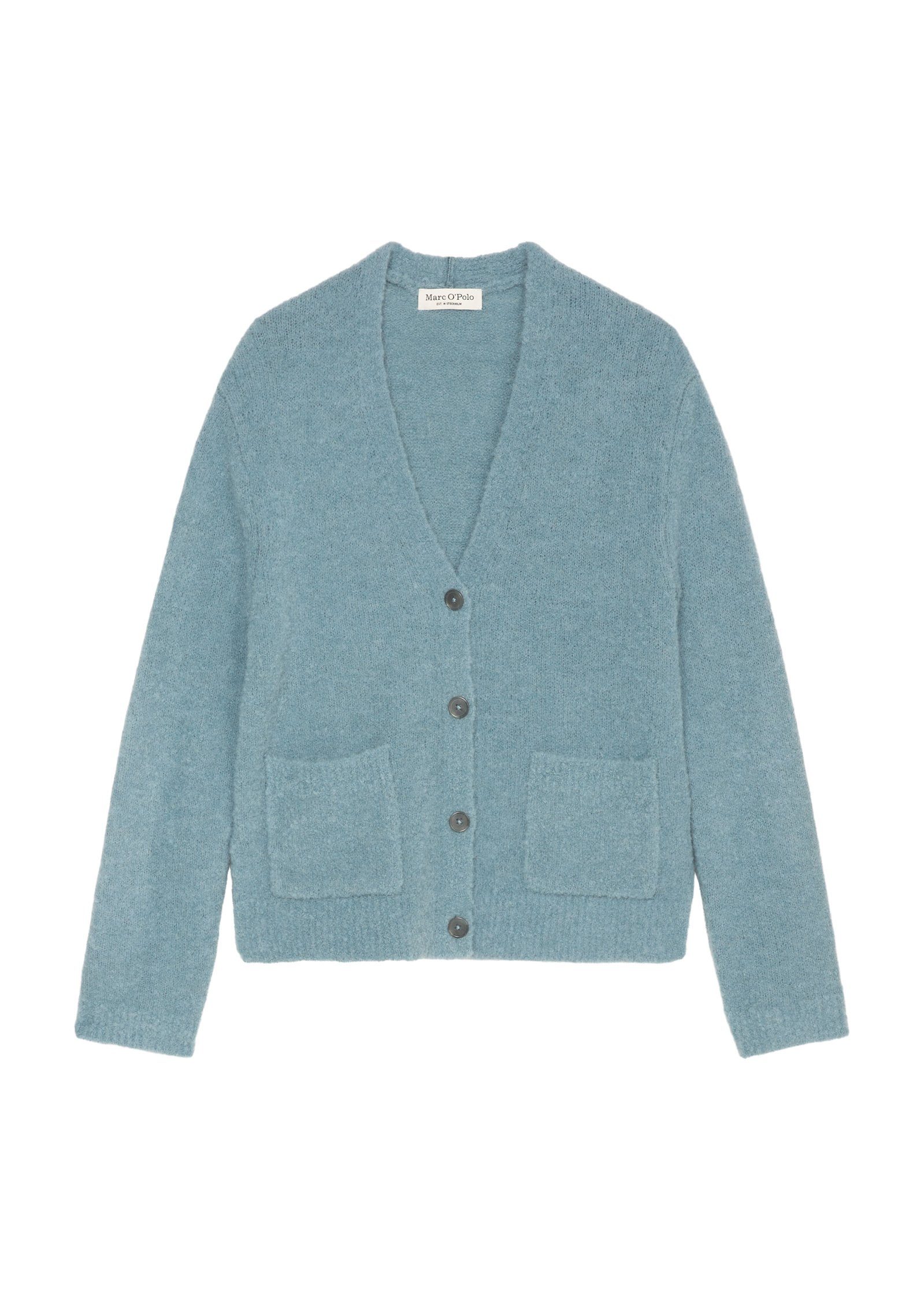 O'Polo Cardigan Schurwolle-Alpakawolle-Mix blau aus Marc