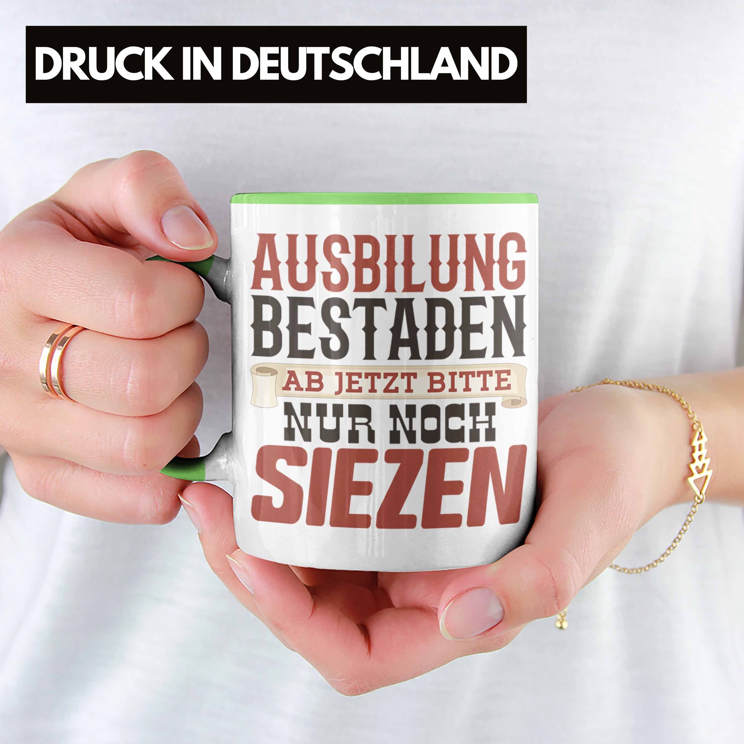 Geschenk Bestande Ausbildung Trendation Trendation Tasse Grün Tasse - Bestanden Geschenkidee