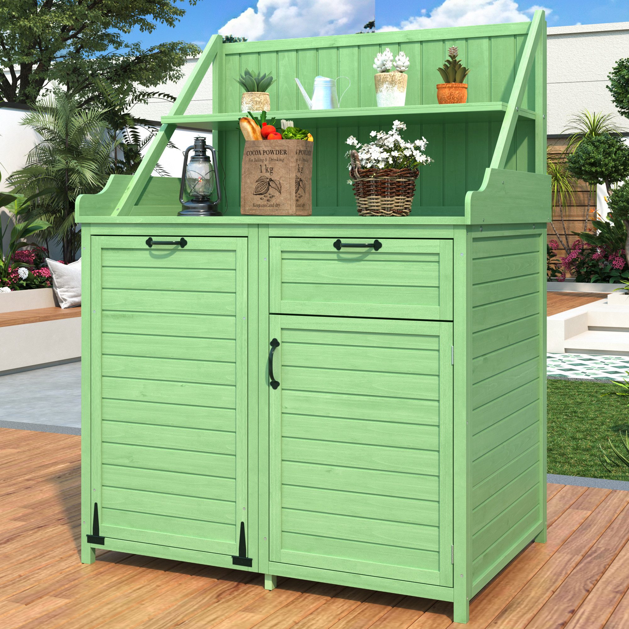 HAUSS SPOLE Geräteschrank Gartenschrank mit Regalen günstig online kaufen