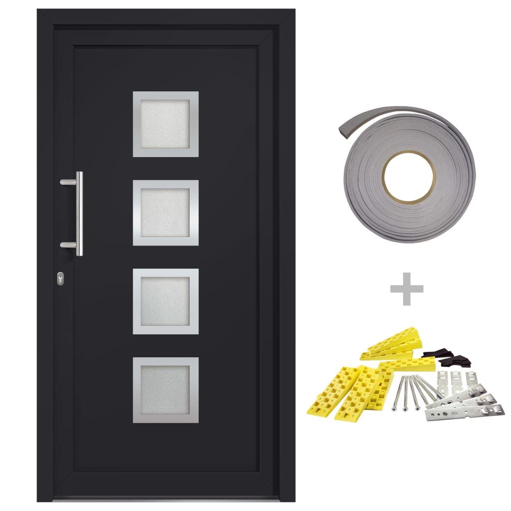 vidaXL Haustür Haustür Anthrazit 108x208 cm (1-St)