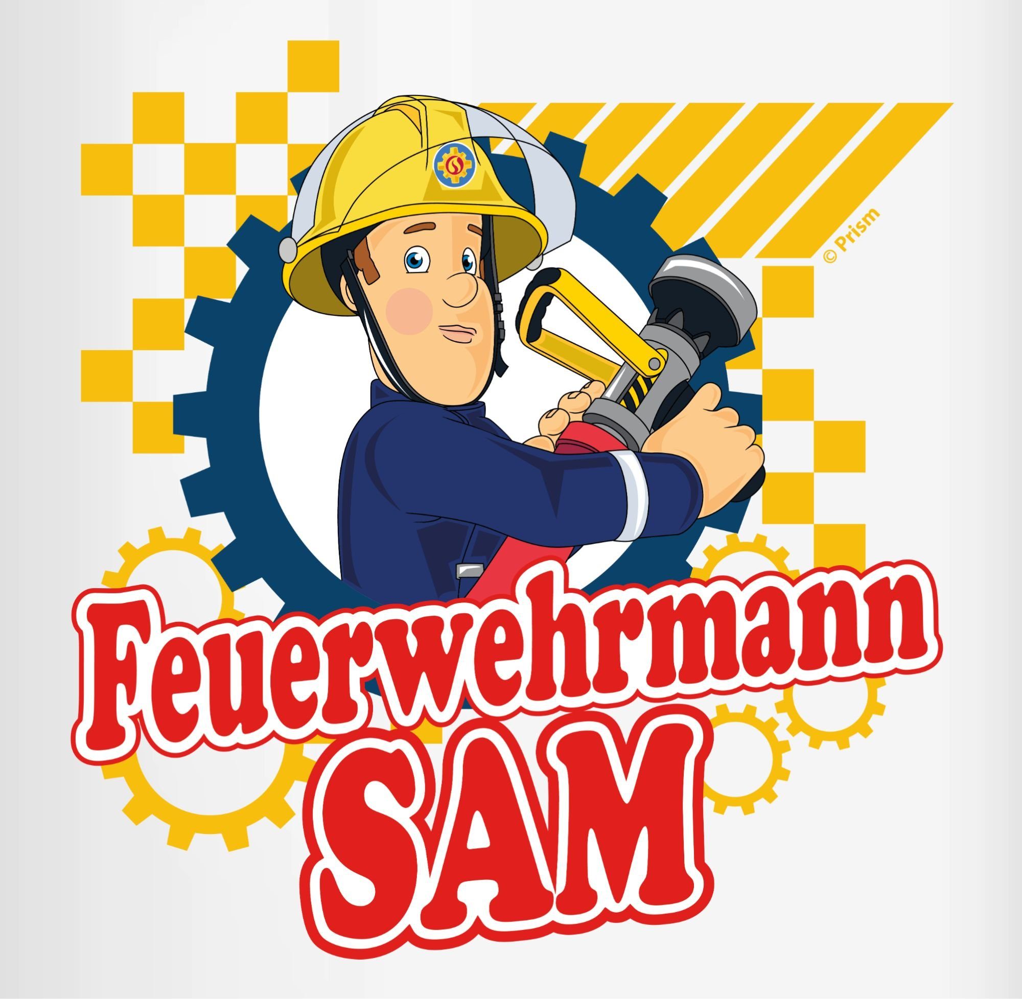 Shirtracer Tasse Feuerwehrmann Sam, Tasse 3 Hellgrün Feuerwehrmann Keramik, Sam