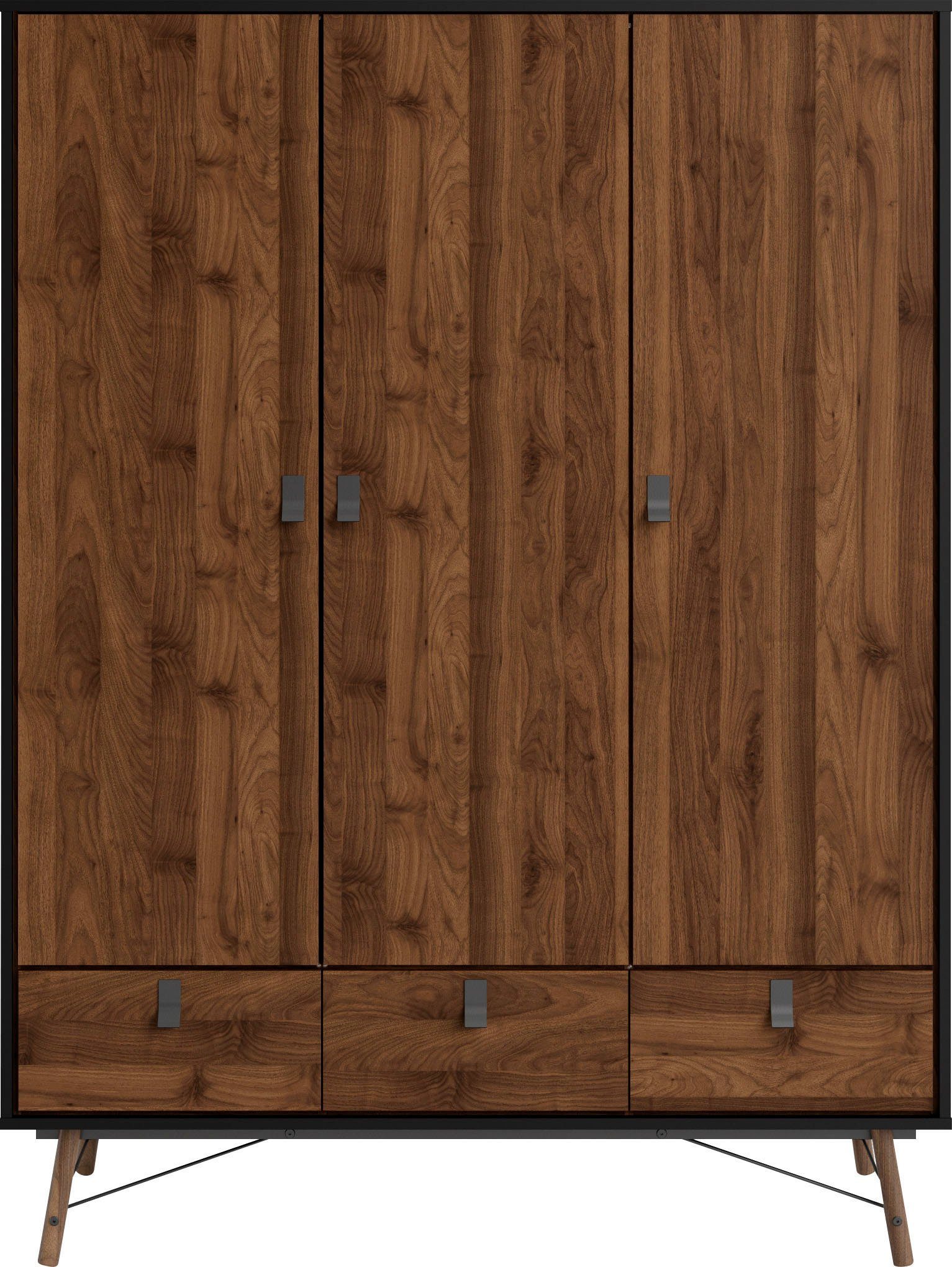 andas Kleiderschrank RY mit 3 Türen und 3 Schubladen, Breite/Höhe 150/200 cm