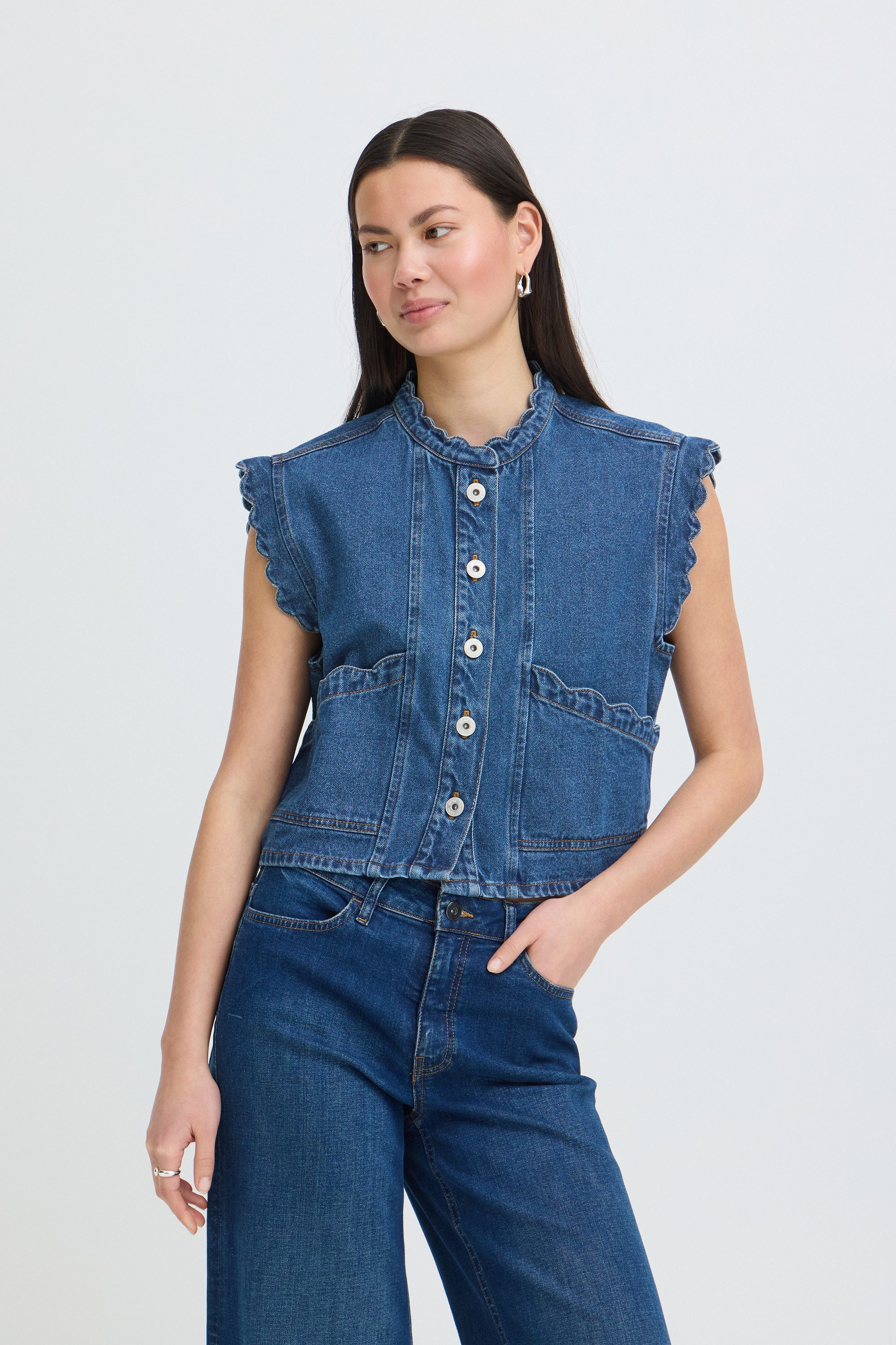 Ichi Shirtweste Denimweste IHPALOU