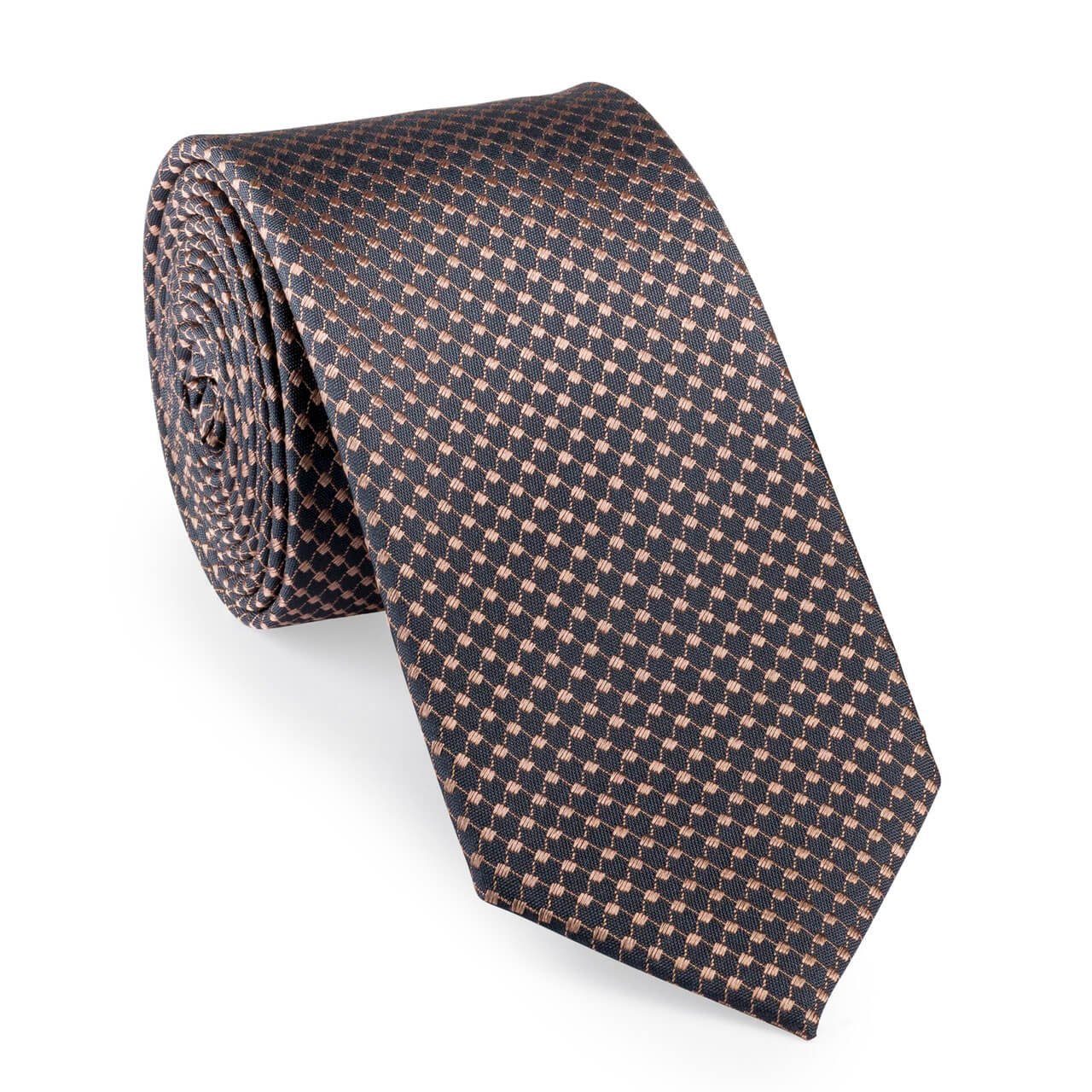 Quattro Krawatte - kupfer UNA 6cm Seide - (23) Krawatte -