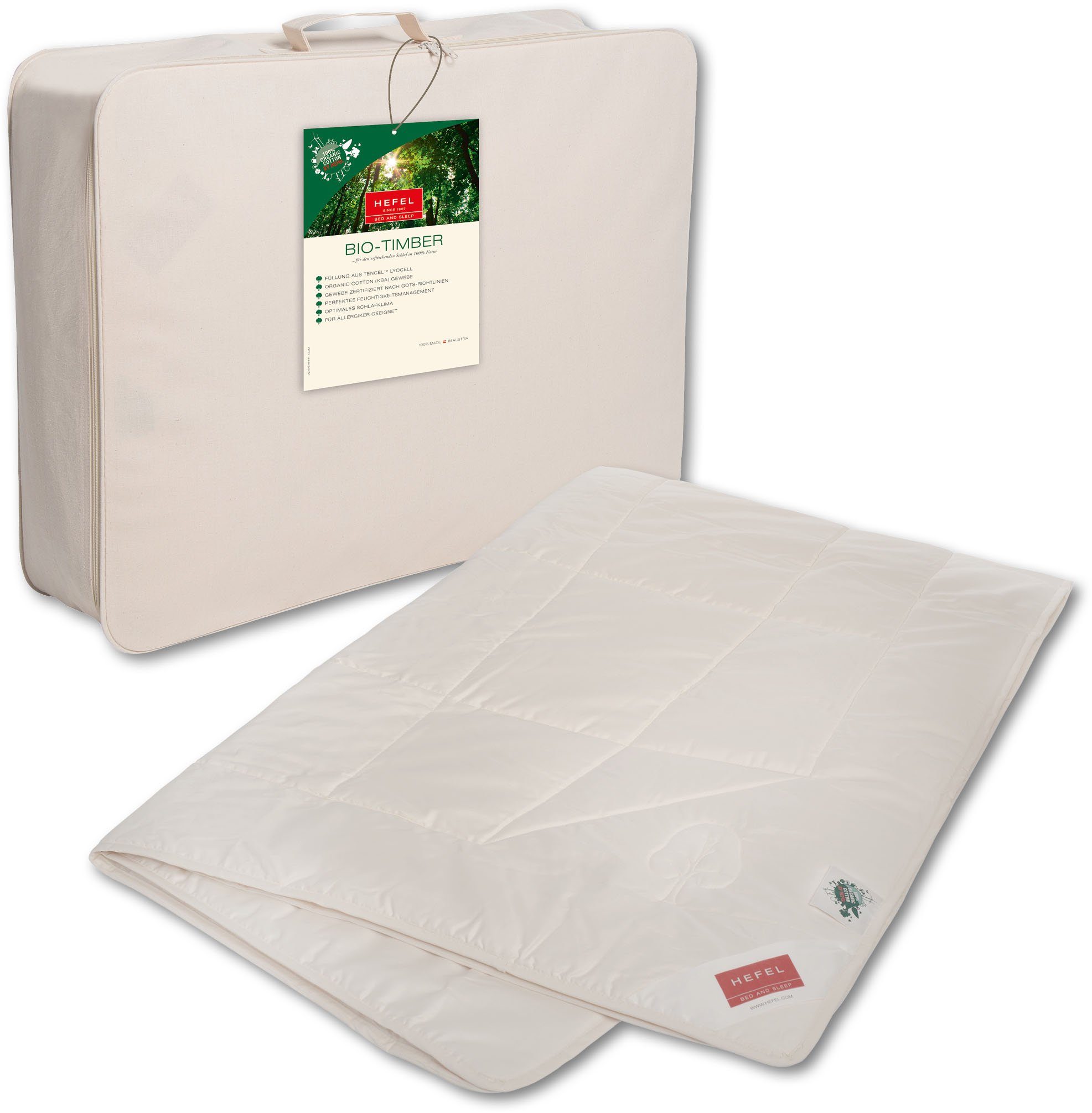 Hefel Naturfaserbettdecke Bio-Timber