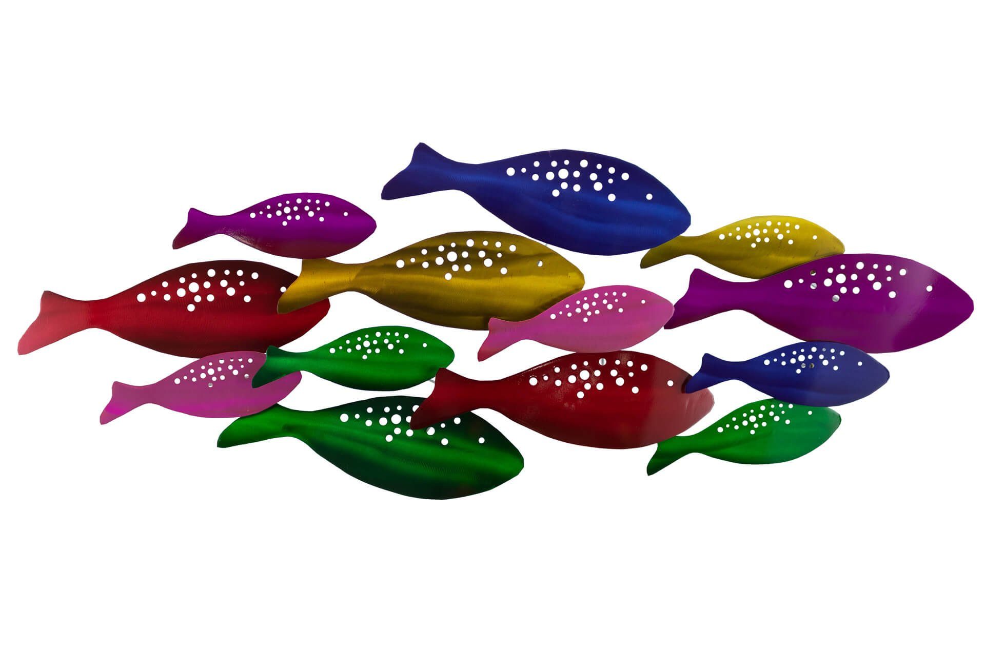 Wanddekoobjekt Regenbogenfische 120x44x5 cm