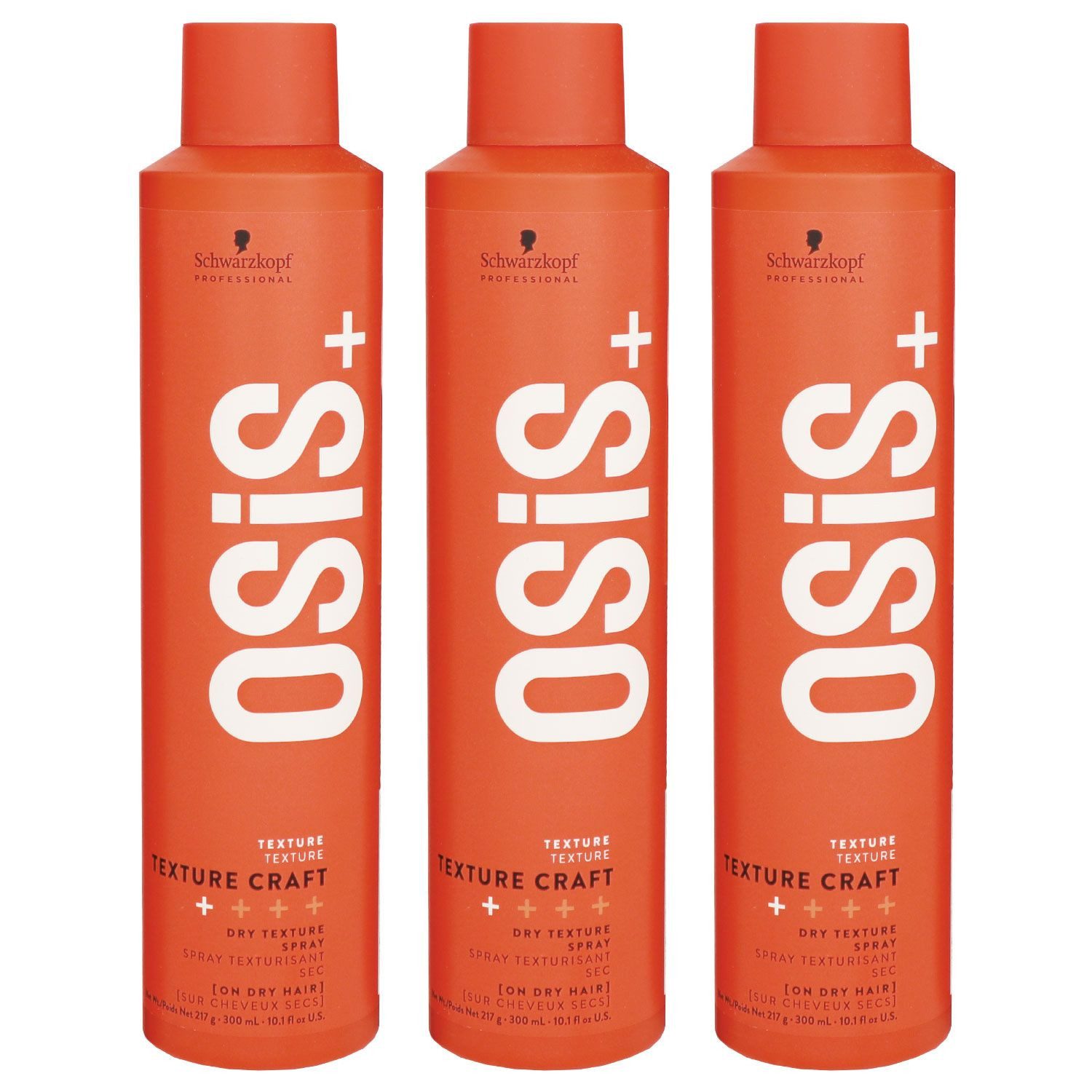 Schwarzkopf Professional Haarstyling-Liquid 3x Schwarzkopf Professional OSiS Texture Craft 300 ml, 3-tlg., Haargel - Paste