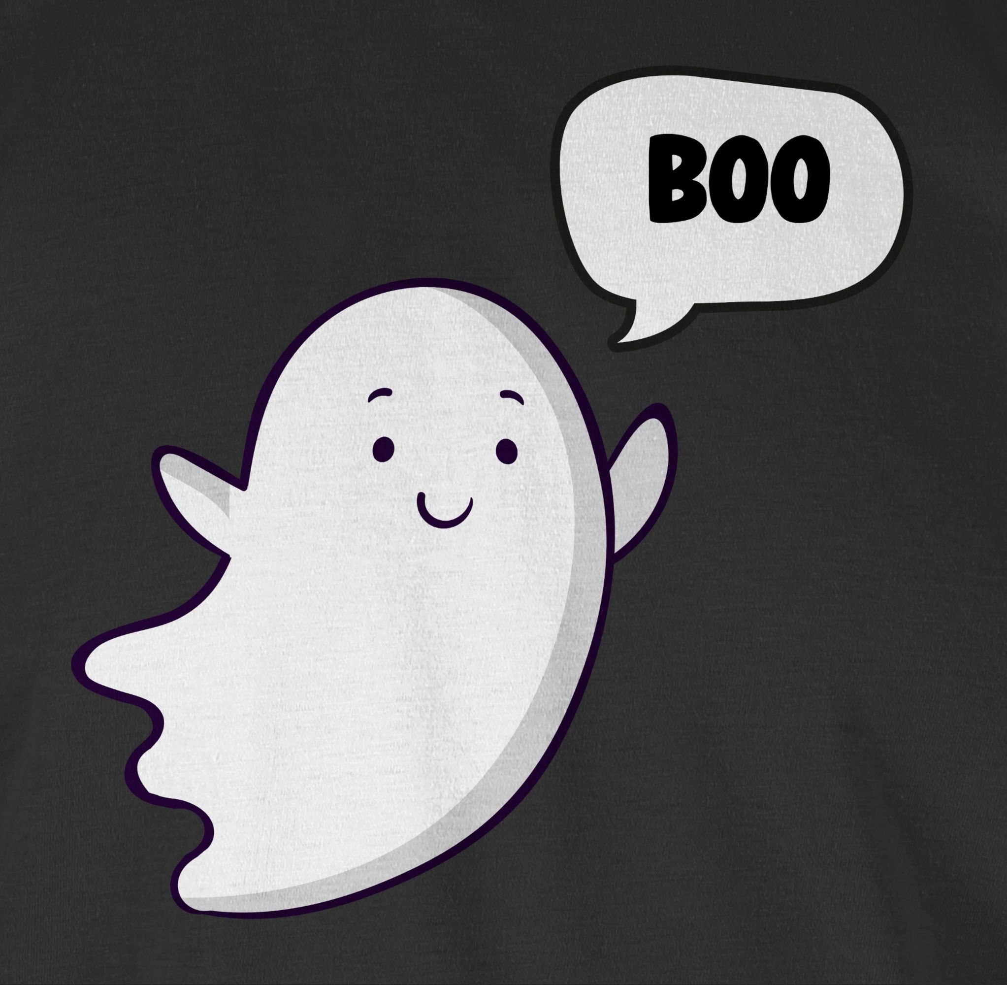 Shirtracer Rundhalsshirt Süßer kleiner 1 Gespenst Kostüme Herren Ghost Halloween Geist Schwarz Geister